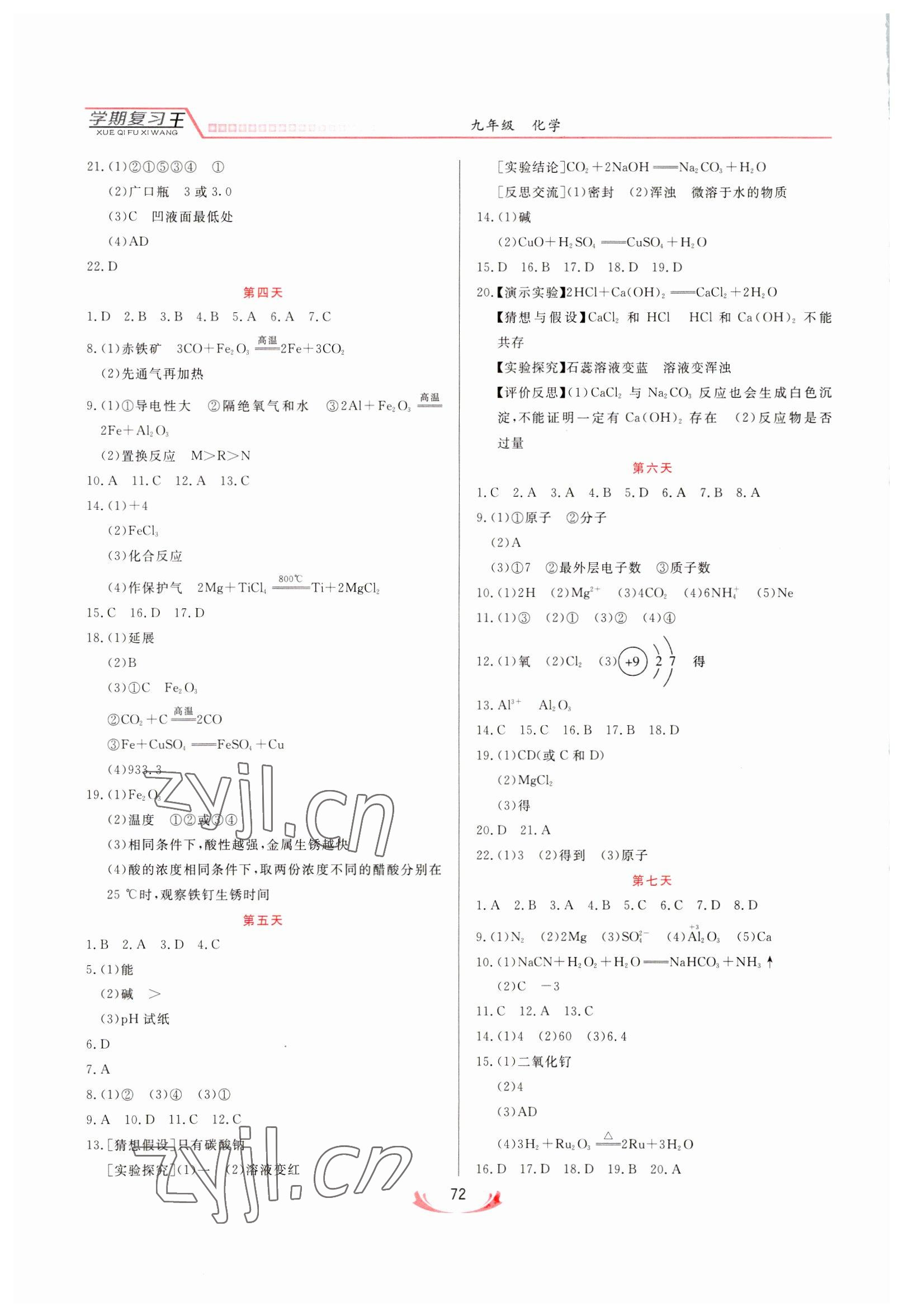 2023年復(fù)習(xí)王學(xué)期總動(dòng)員九年級化學(xué)通用版 第2頁