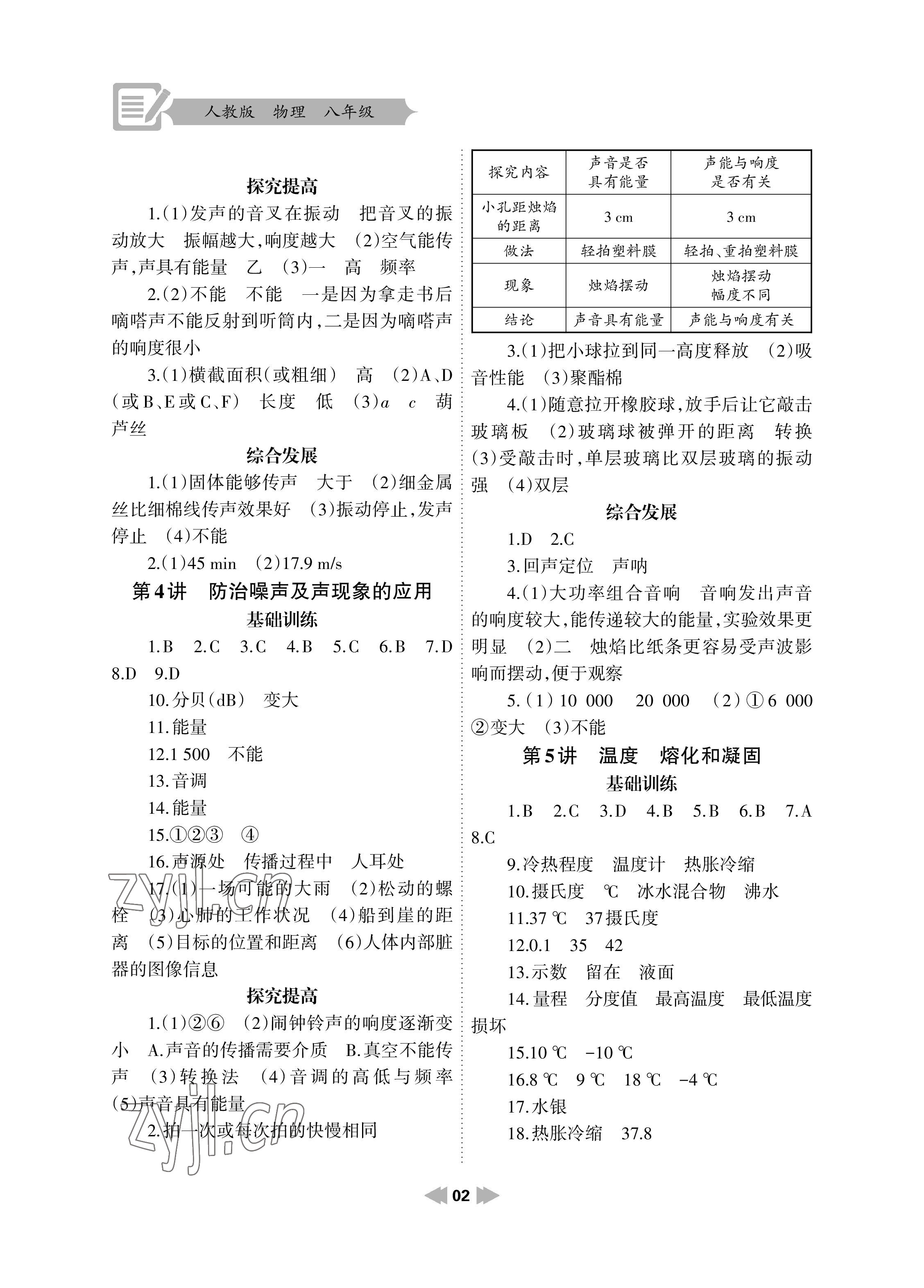 2023年寒假作业兰州大学出版社八年级物理人教版 第2页