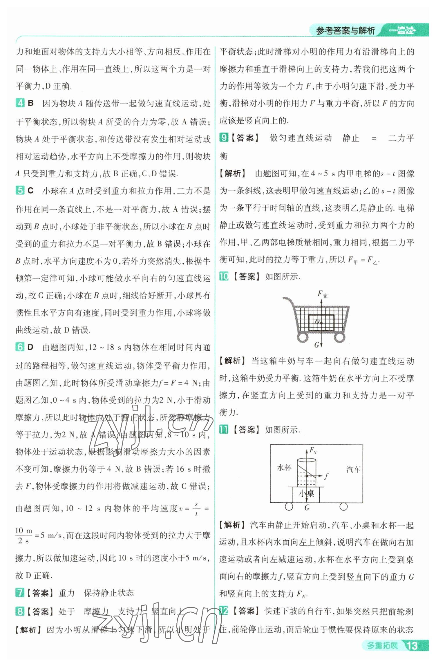 2023年一遍過(guò)八年級(jí)初中物理下冊(cè)滬科版 第13頁(yè)