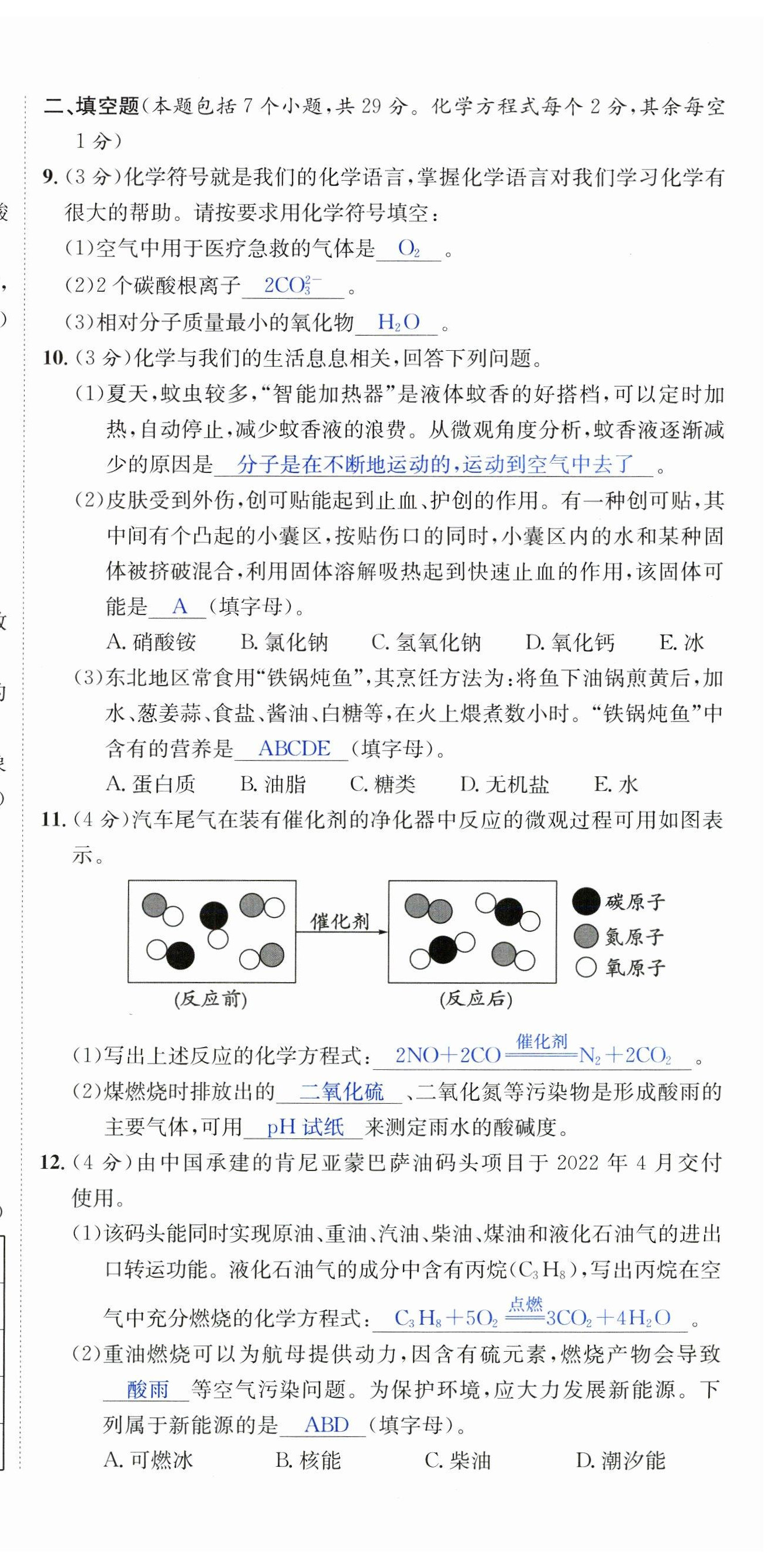 2023年国华考试中考总动员化学达州专版 第9页