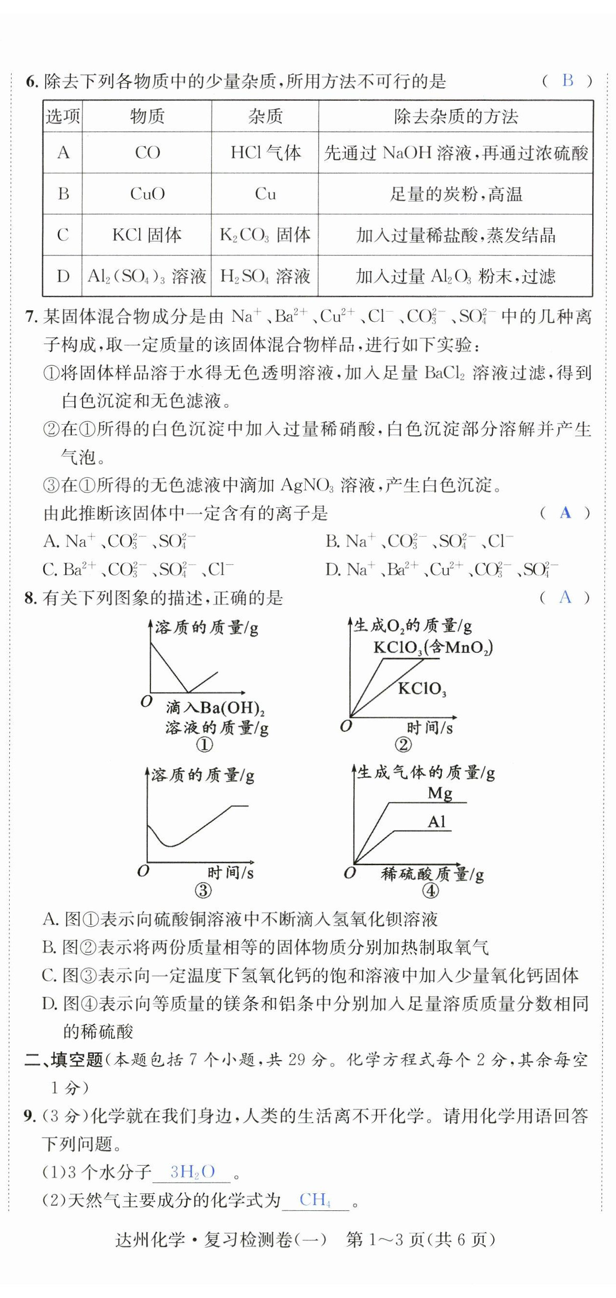 2023年国华考试中考总动员化学达州专版 第2页