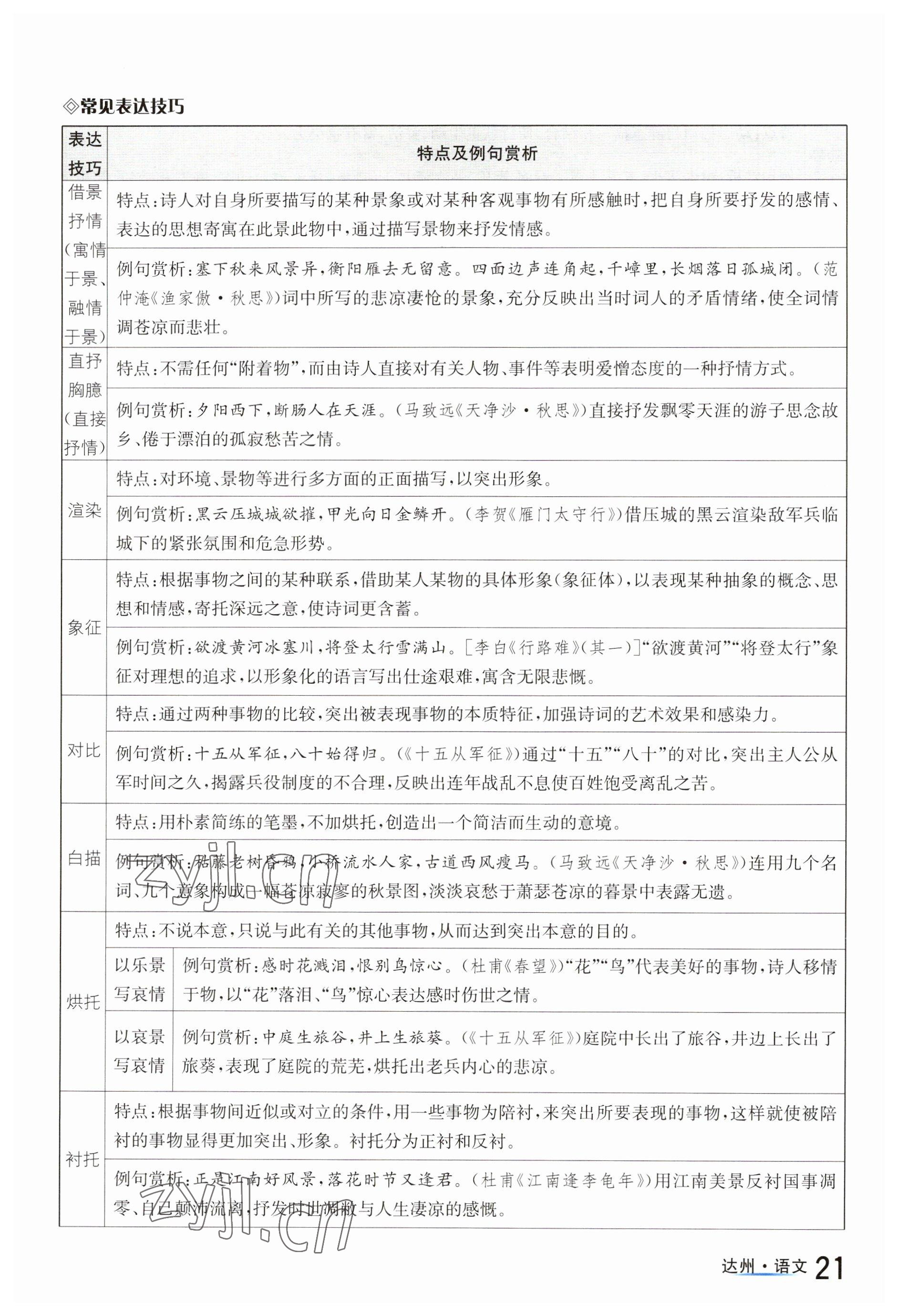 2023年國華考試中考總動員語文達(dá)州專版 參考答案第46頁