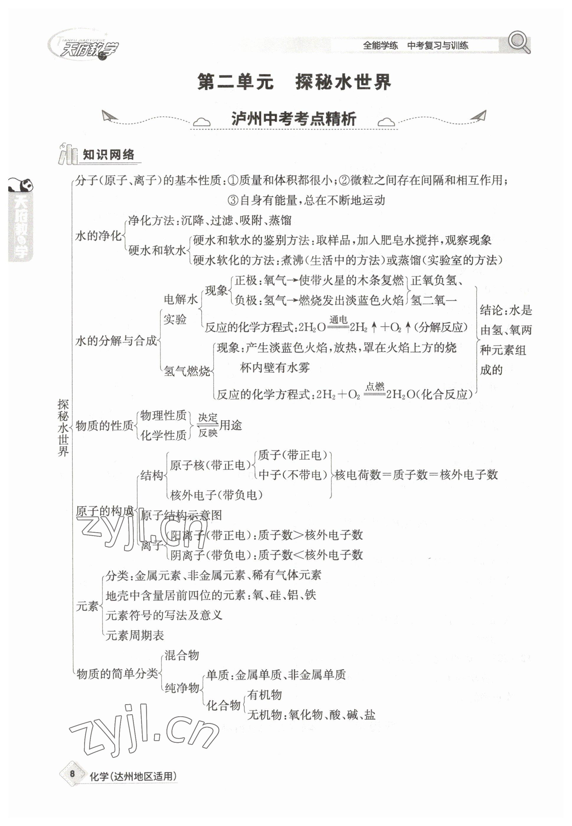 2023年天府教與學(xué)中考復(fù)習(xí)與訓(xùn)練化學(xué)達(dá)州專版 參考答案第20頁