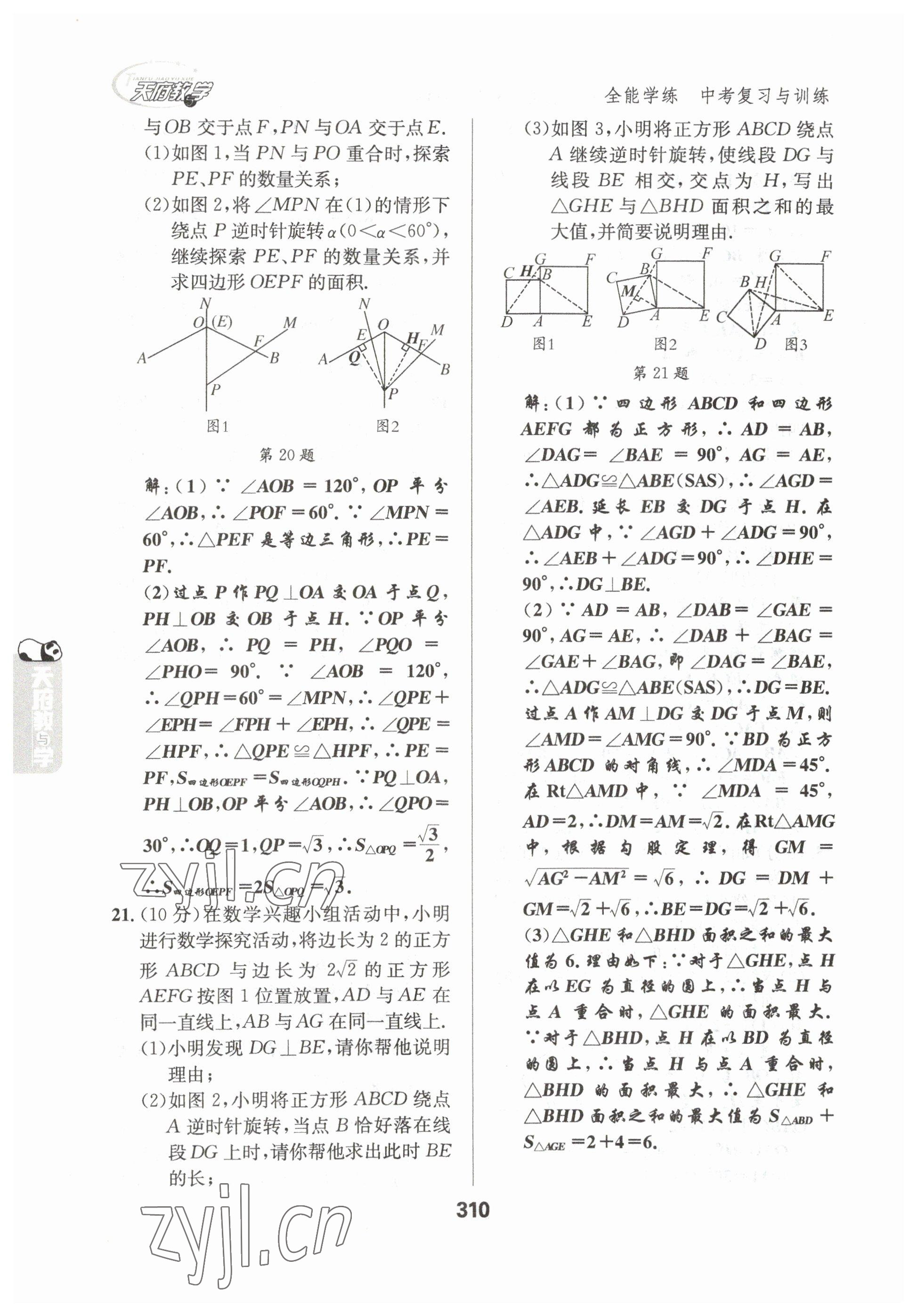 2023年天府教與學(xué)中考復(fù)習(xí)與訓(xùn)練數(shù)學(xué)達(dá)州專版 參考答案第28頁