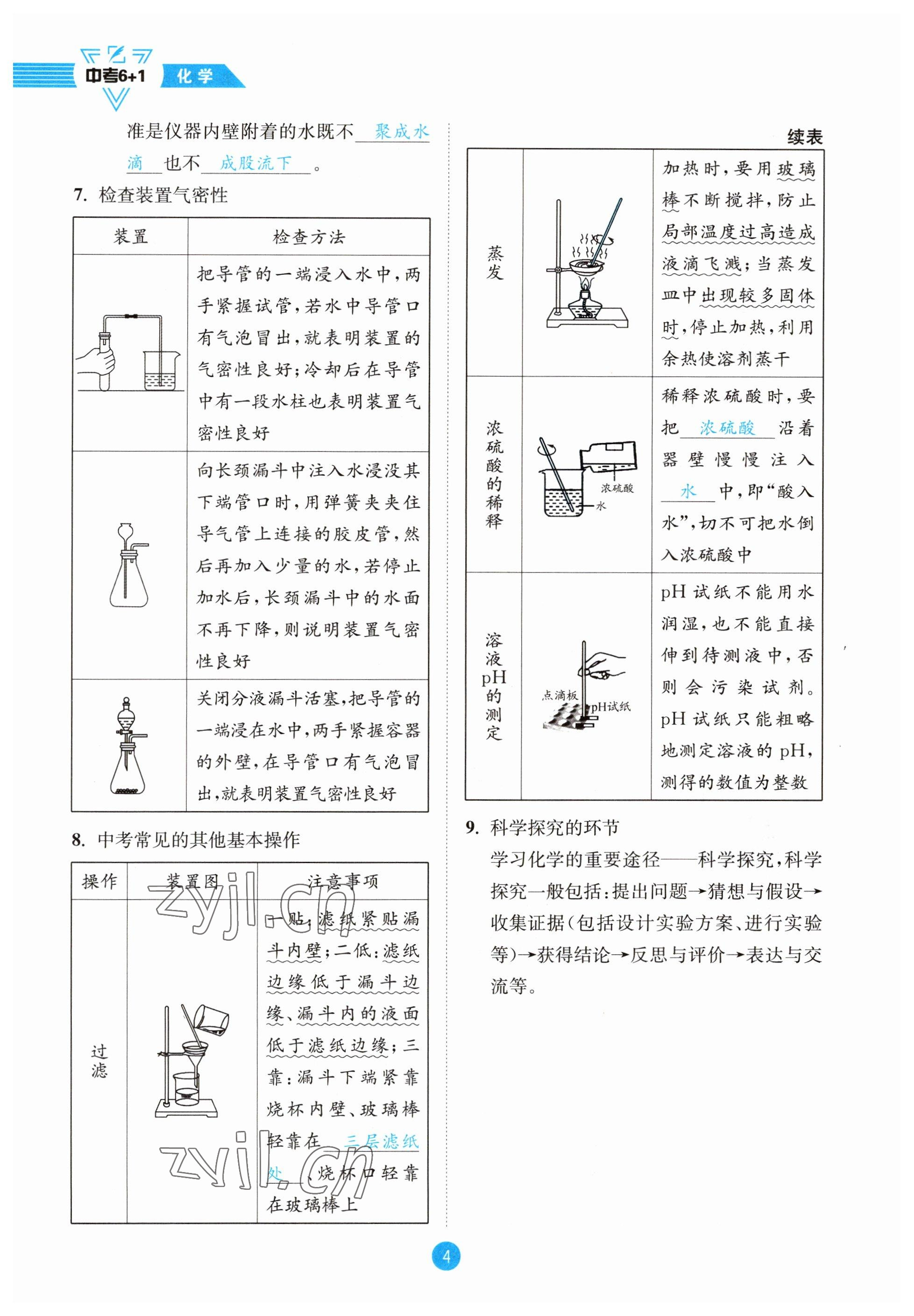 2023年中考6加1化學(xué)魯教版達州專版 參考答案第4頁