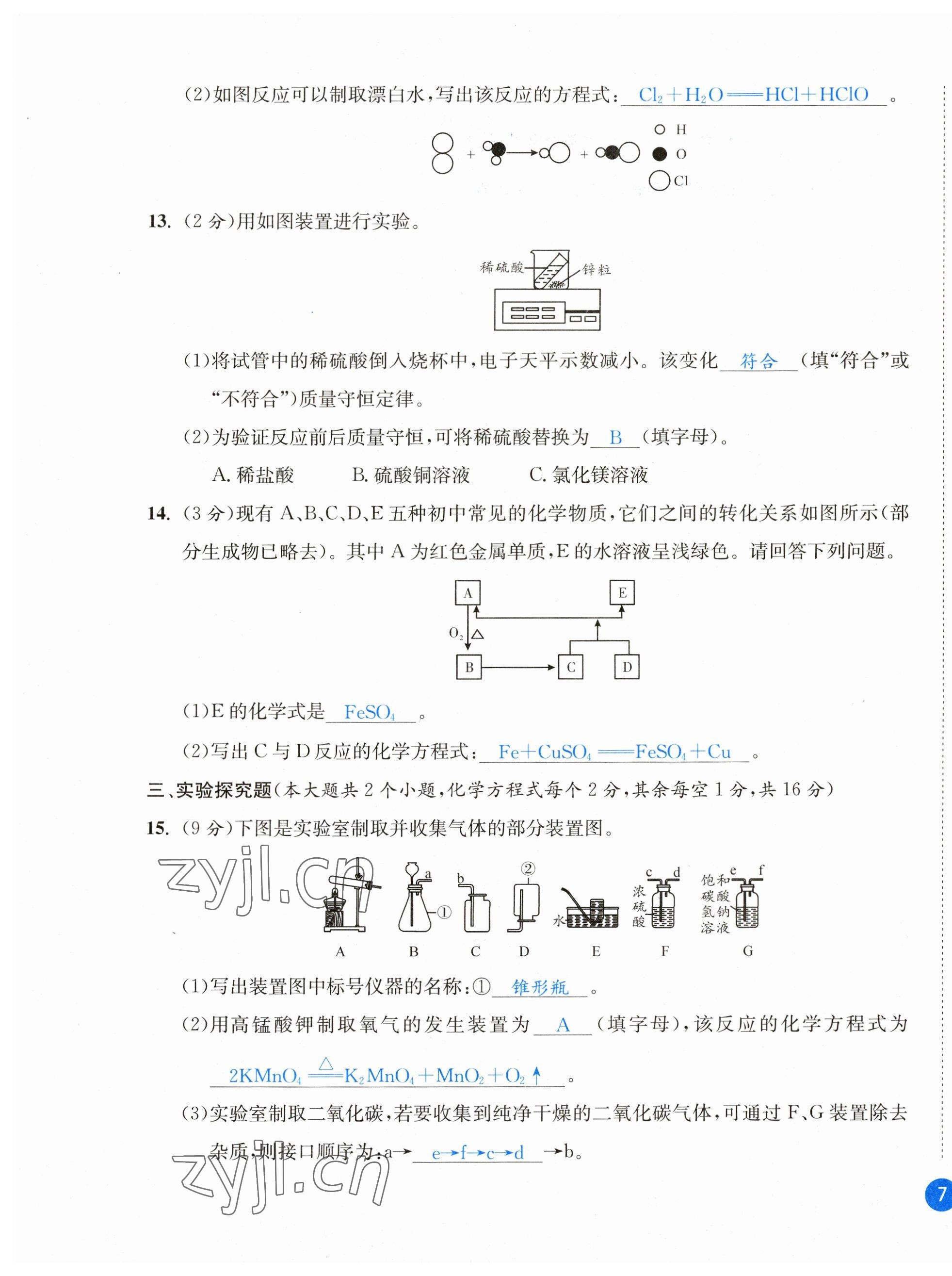 2023年中考6加1化學(xué)魯教版達(dá)州專版 第13頁