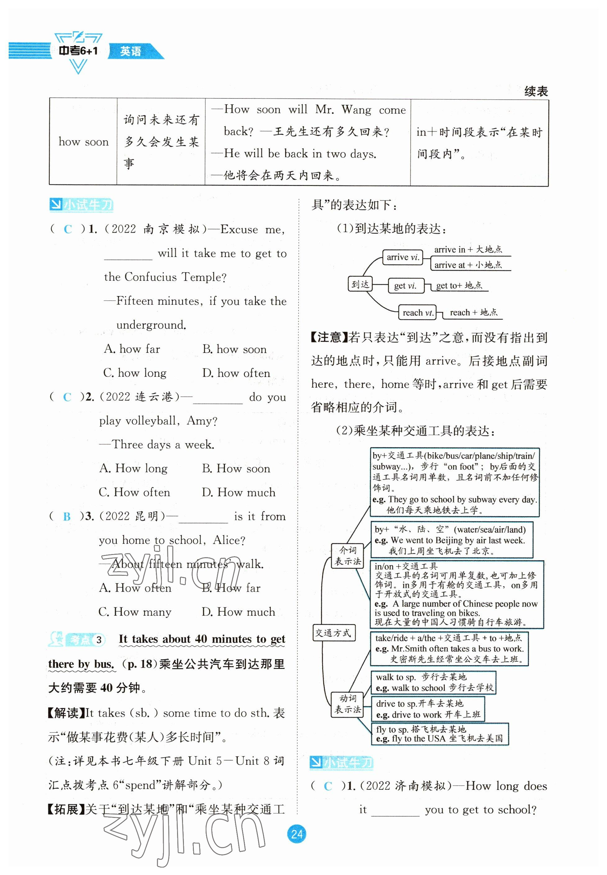 2023年中考6加1英語達(dá)州專版 參考答案第70頁