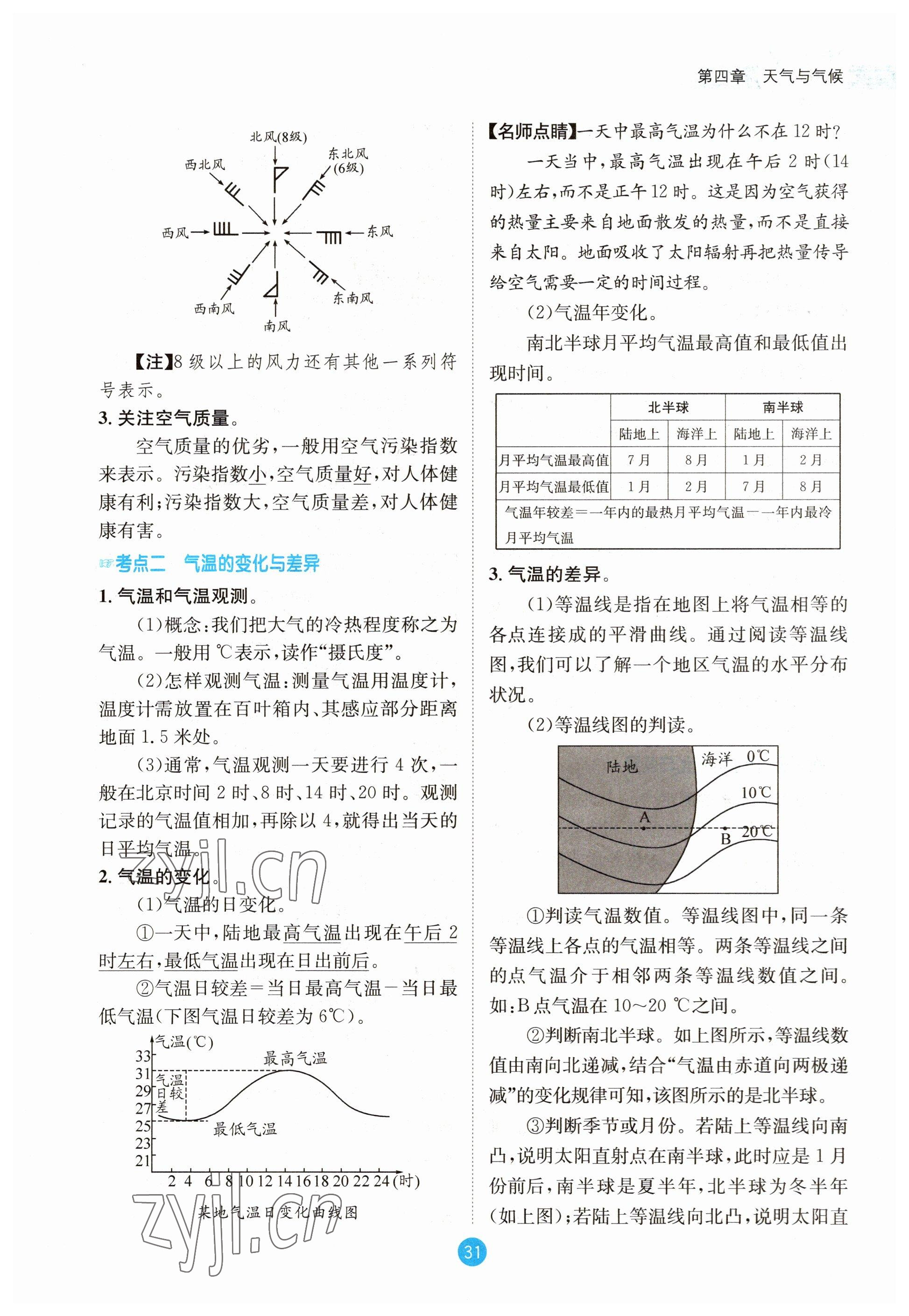 2023年中考6加1地理商務(wù)星球版達(dá)州專版 參考答案第31頁