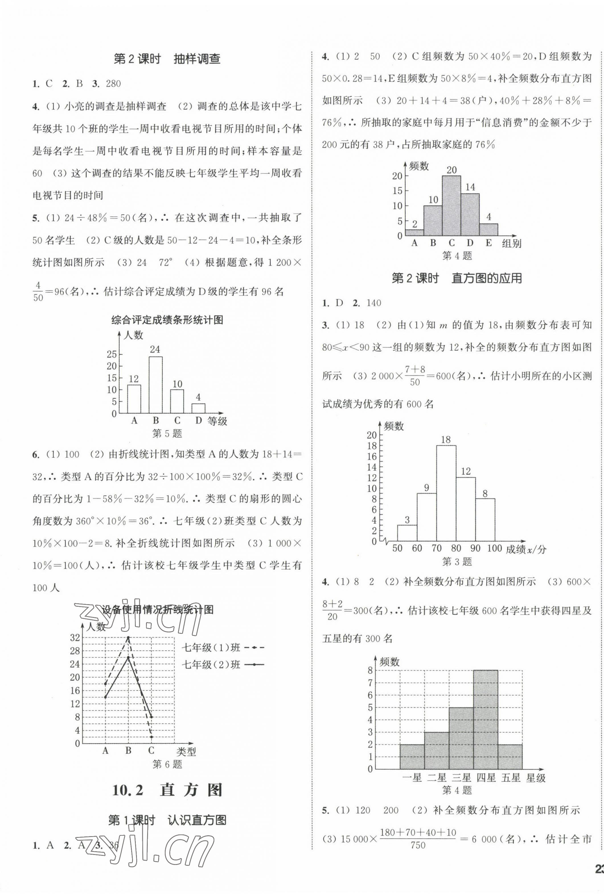 2023年通城学典课时作业本七年级数学下册人教版 第5页