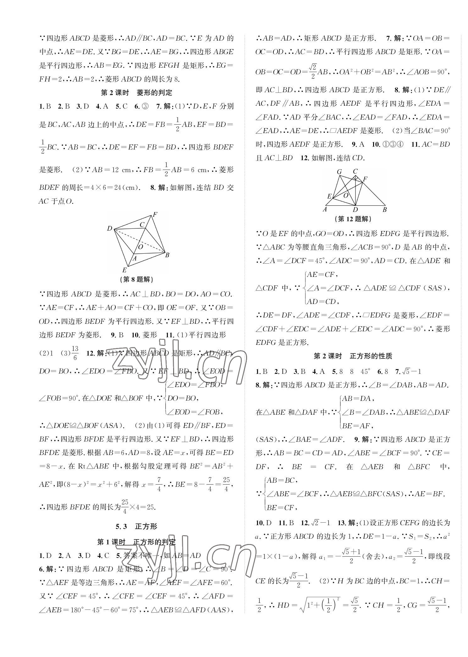 2023年自主輕松練八年級數(shù)學下冊浙教版 第13頁