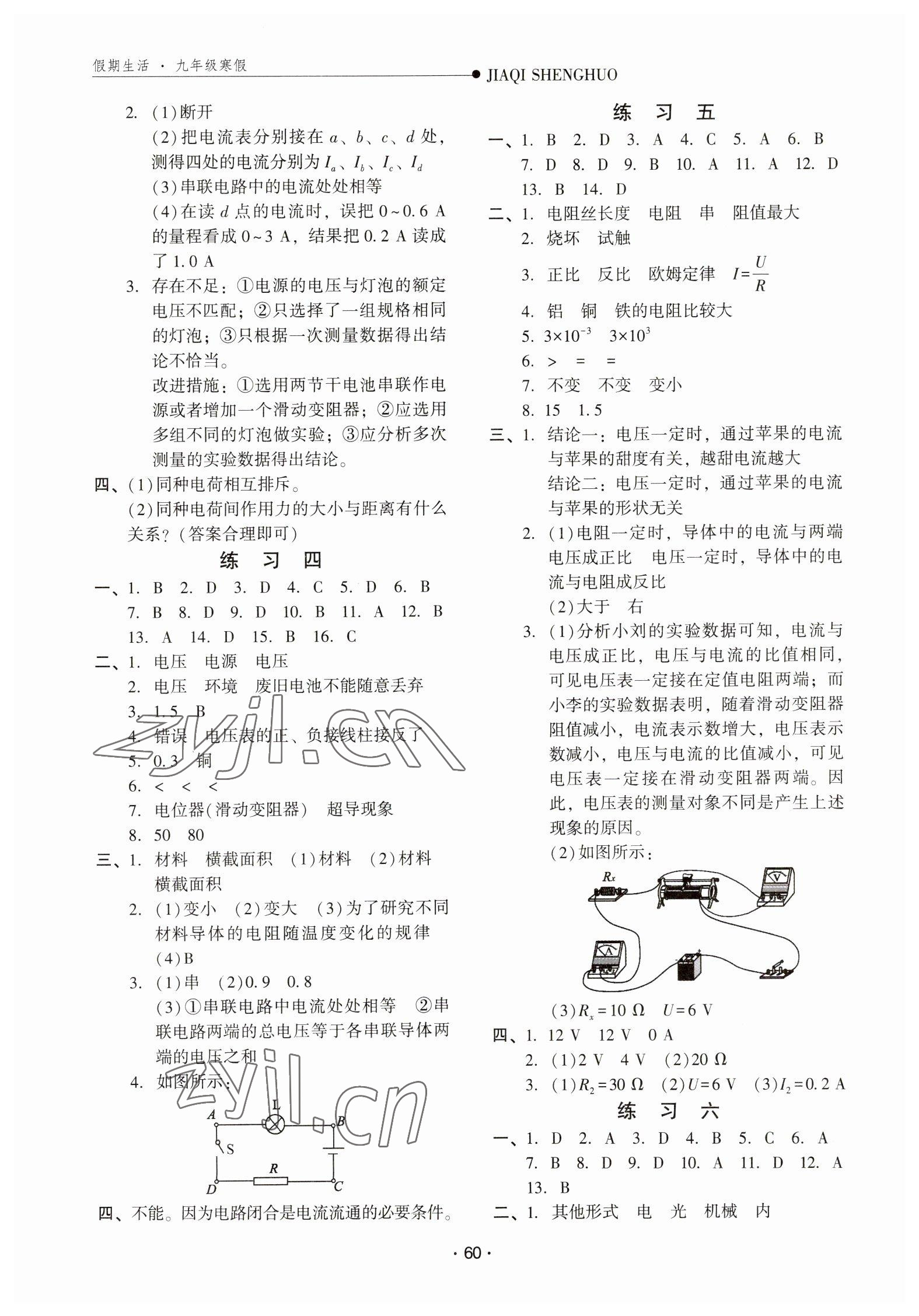 2023年假期生活九年级物理方圆电子音像出版社 第2页