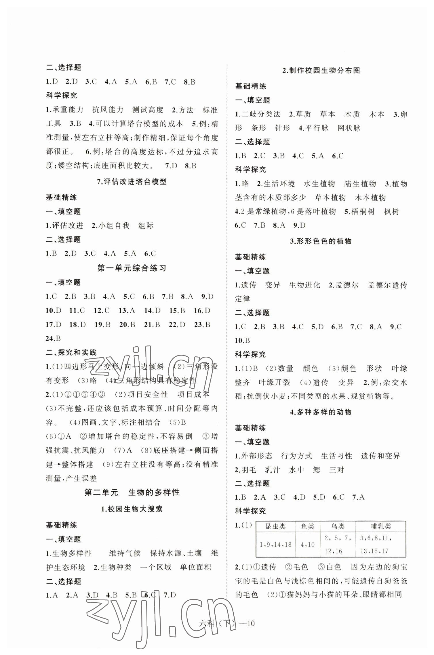 2023年小学学习好帮手六年级科学下册教科版 第2页