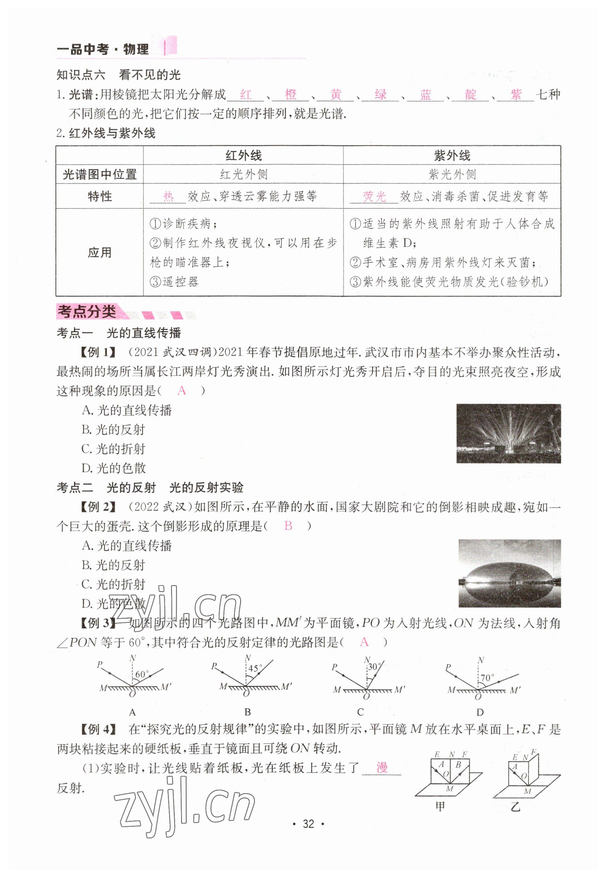 2023年一品中考物理 參考答案第32頁