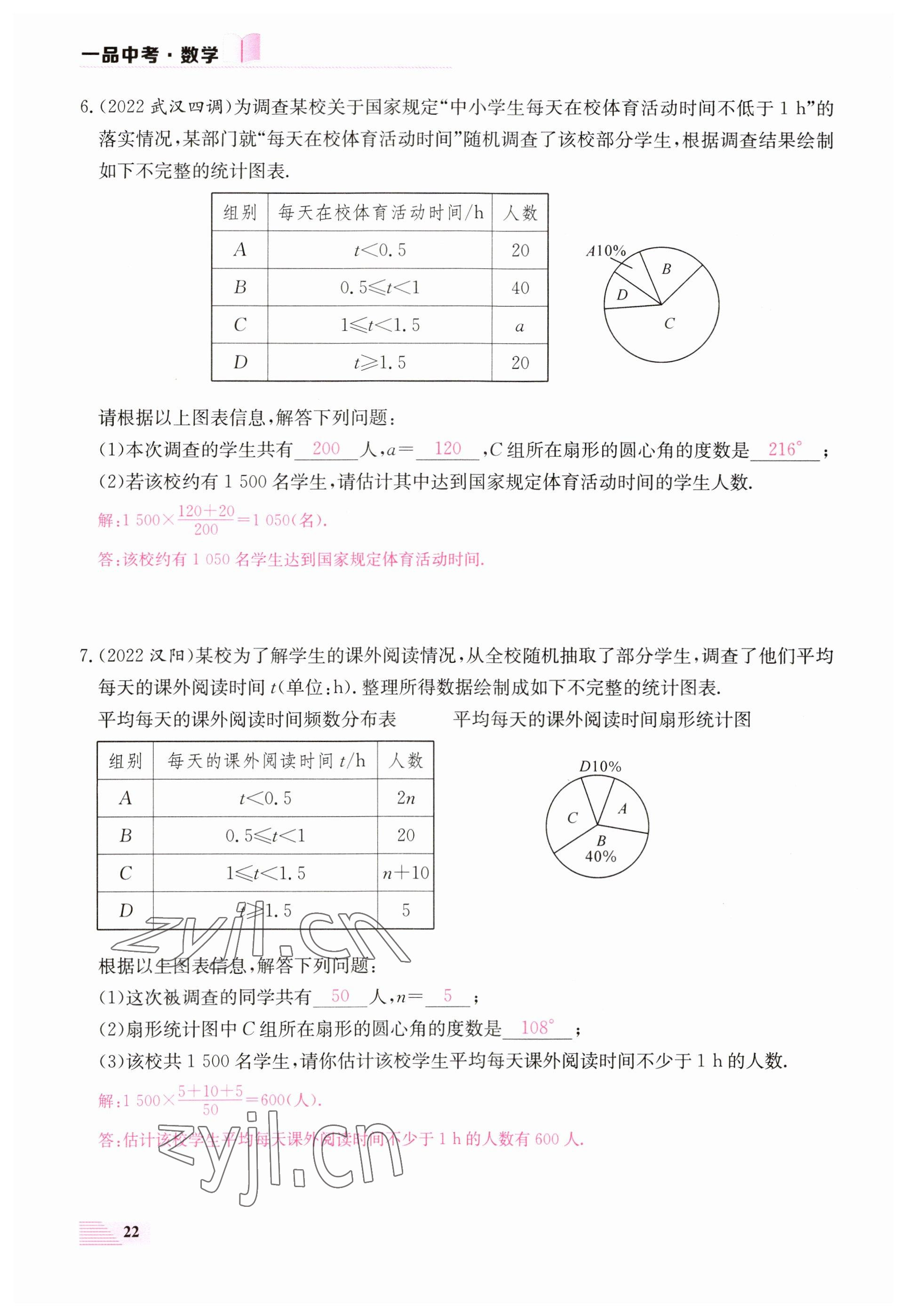 2023年一品中考數(shù)學(xué) 參考答案第22頁(yè)