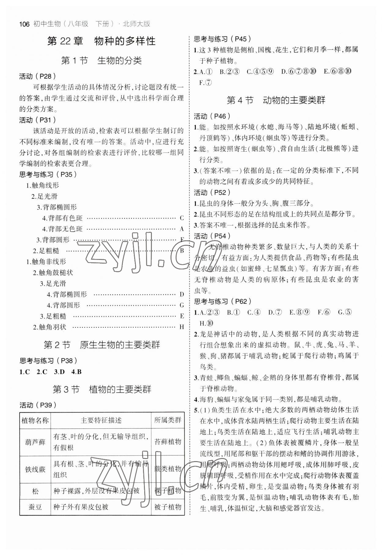 2023年教材课本八年级生物下册北师大版 第2页