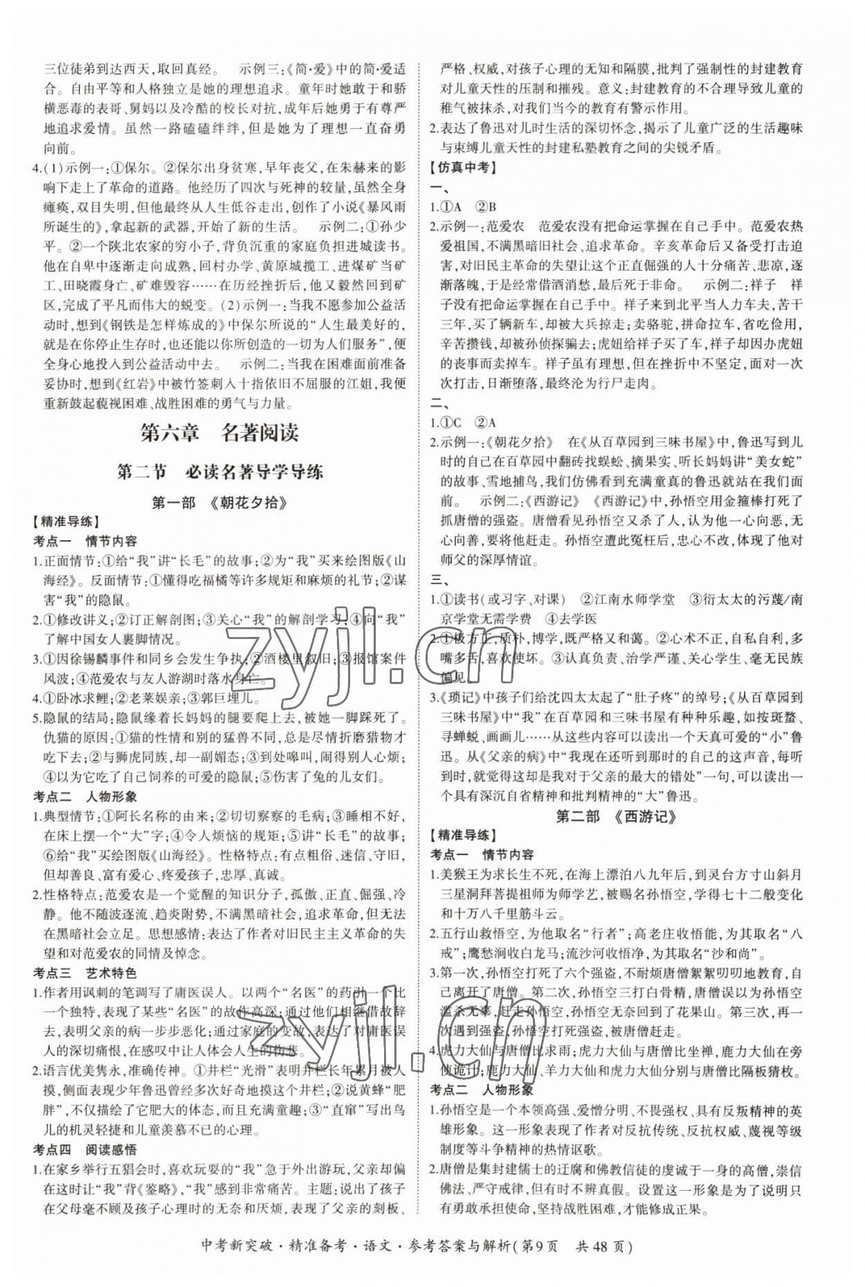 2023年中考新突破精準(zhǔn)備考語文中考 第9頁