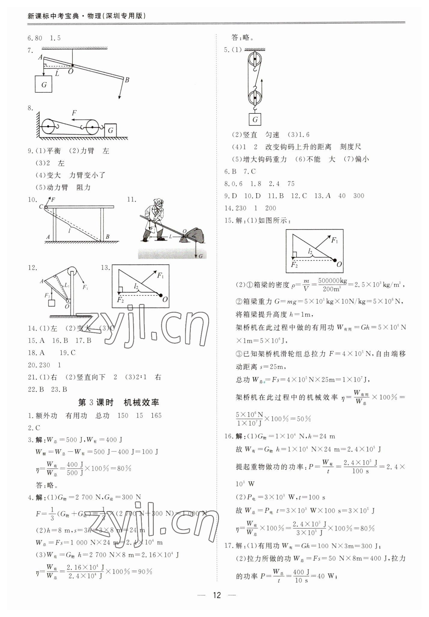 2023年新課標(biāo)中考寶典物理深圳專版 第12頁