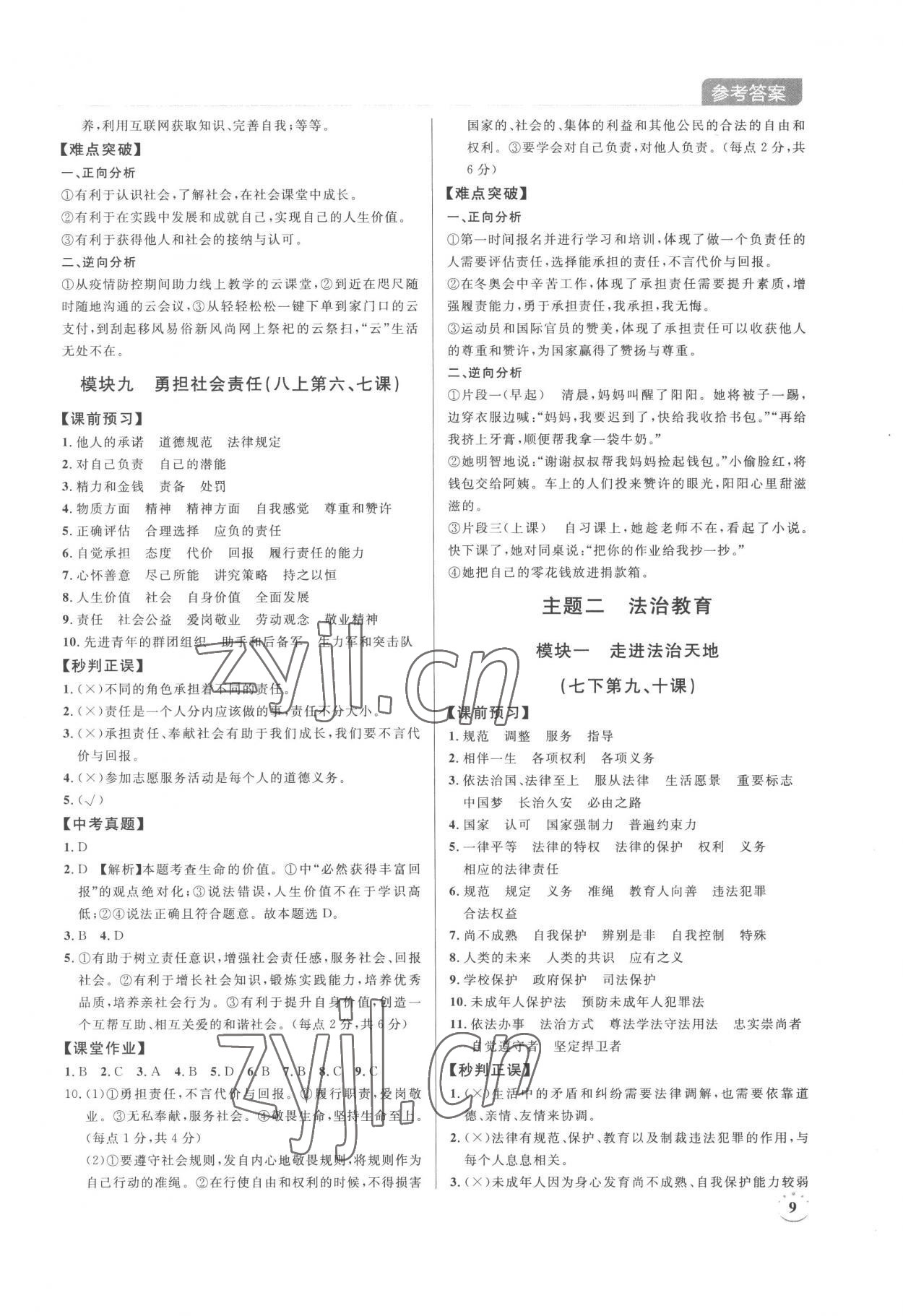 2023年廣東名師講練通中考總復習道德與法治深圳專版 第9頁