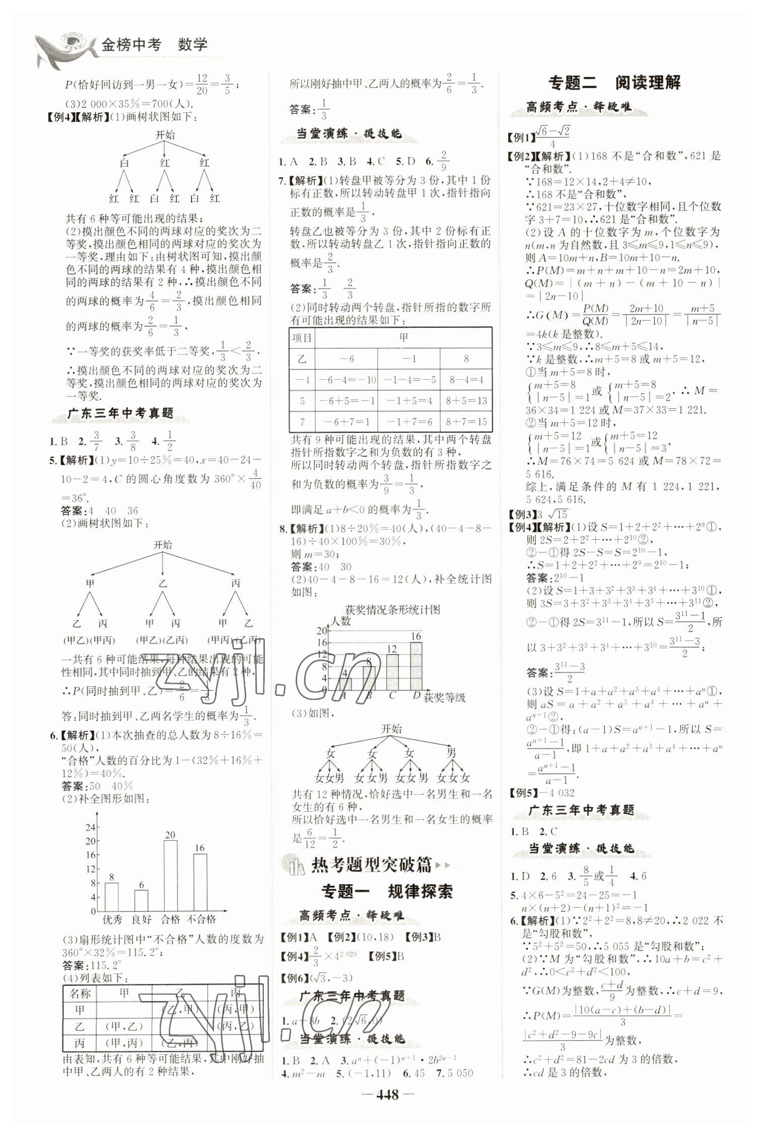 2023年世紀金榜金榜中考數(shù)學廣東專版 參考答案第19頁