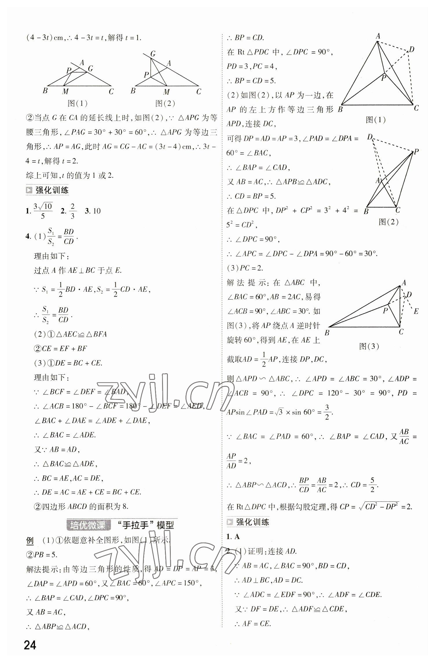 2023年中考幫九年級(jí)數(shù)學(xué)中考用書通用版河北專版 參考答案第23頁