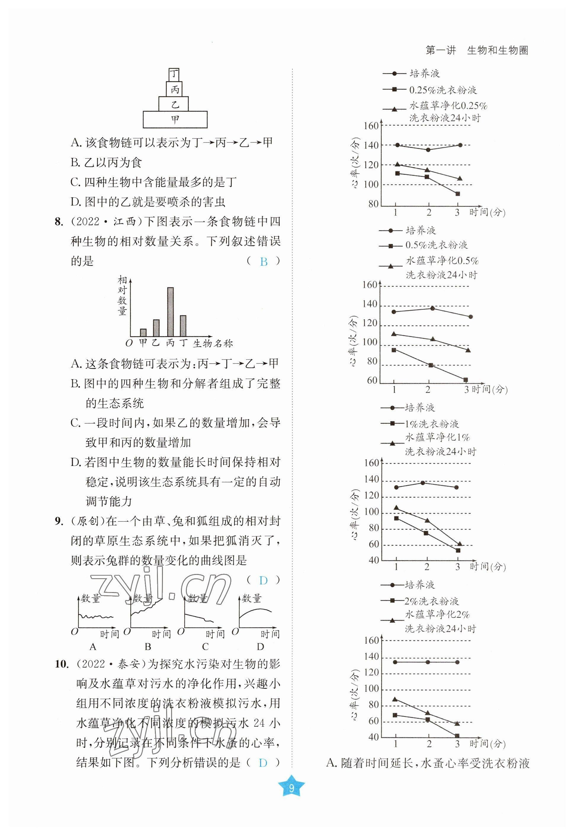 2023年決勝中考生物南充專版 參考答案第23頁