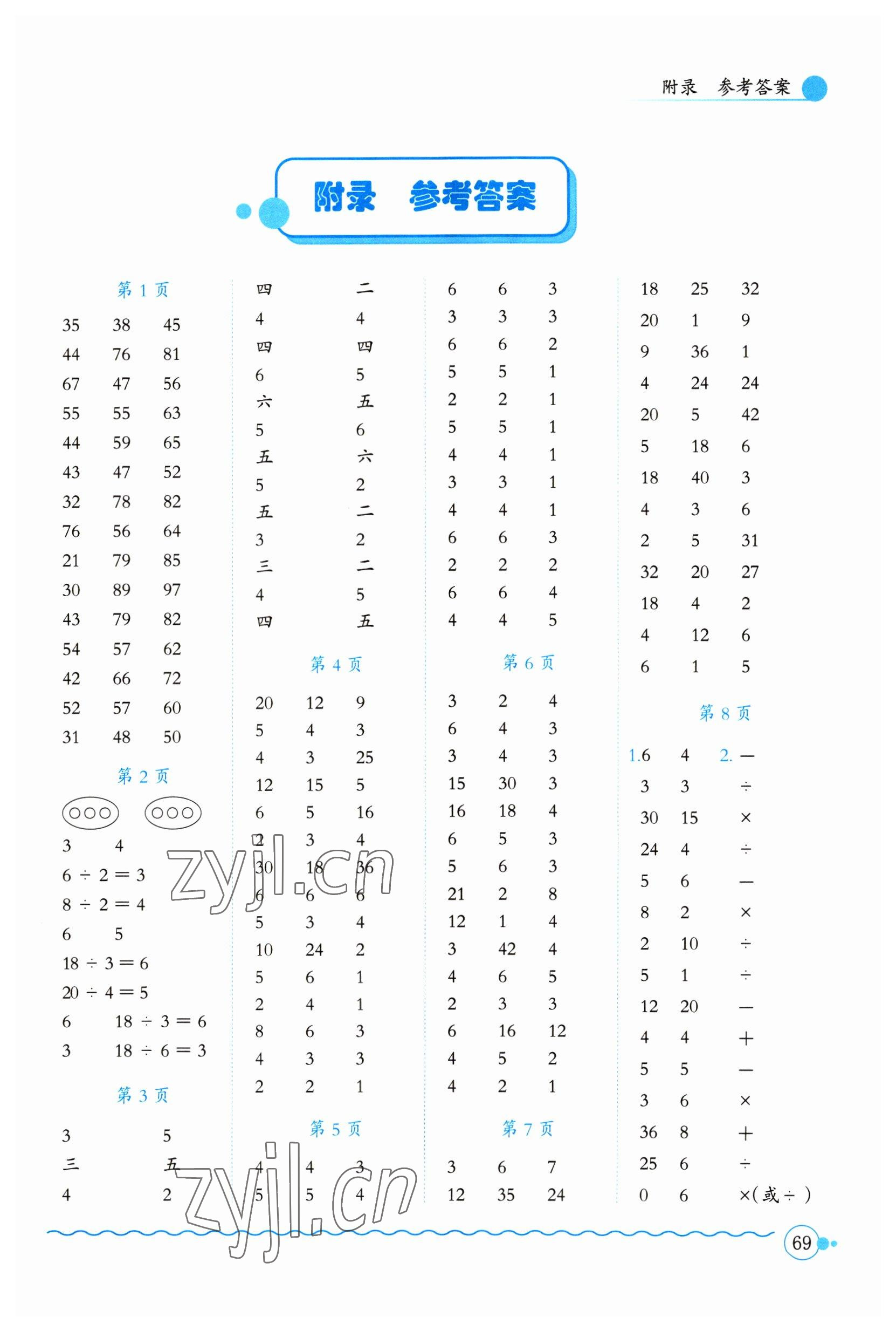 2023年黃岡小狀元口算速算練習(xí)冊二年級數(shù)學(xué)下冊人教版 第1頁