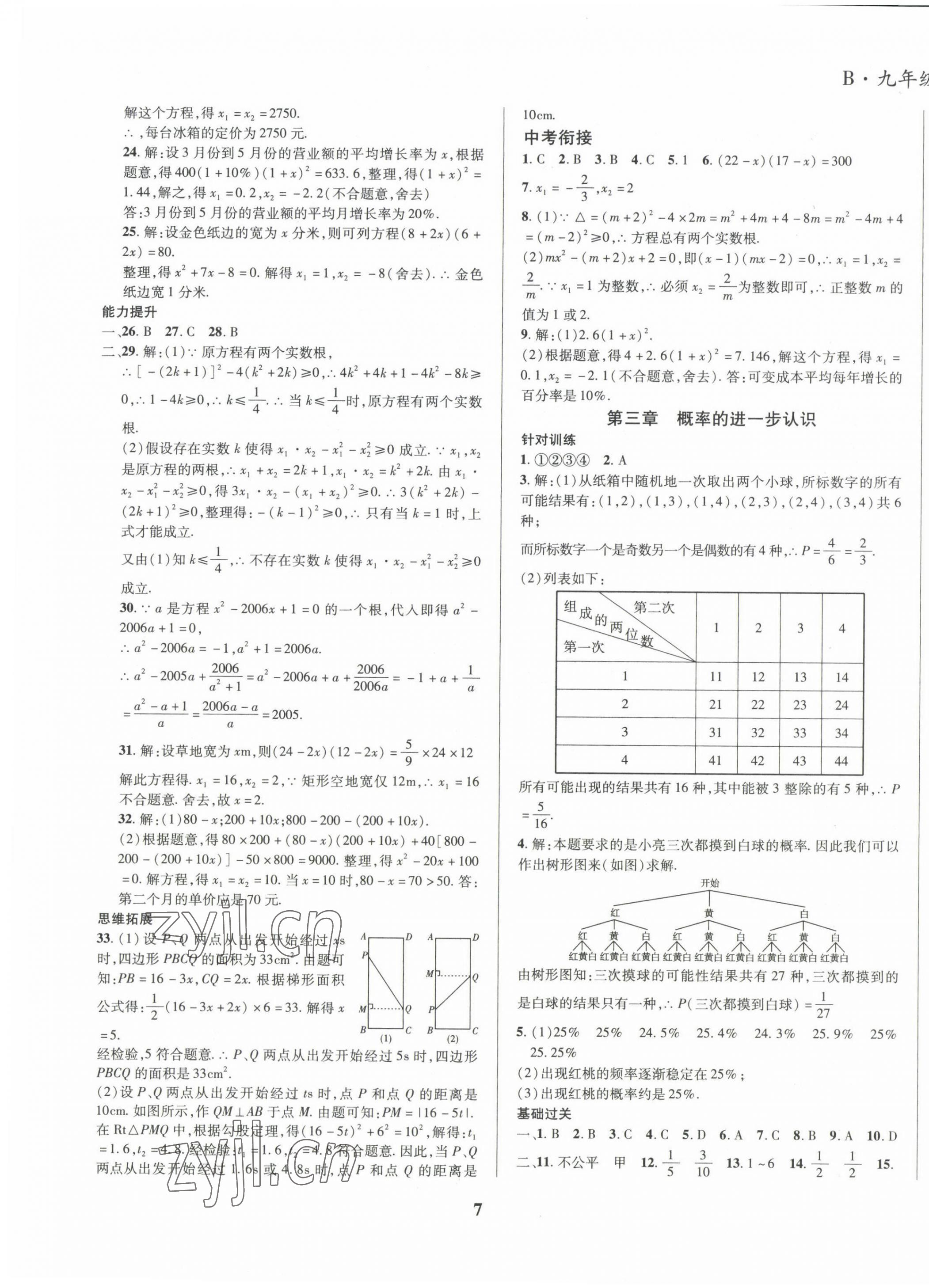 2023年復(fù)習(xí)大本營期末假期復(fù)習(xí)一本通暑假九年級數(shù)學(xué)北師大版 第3頁