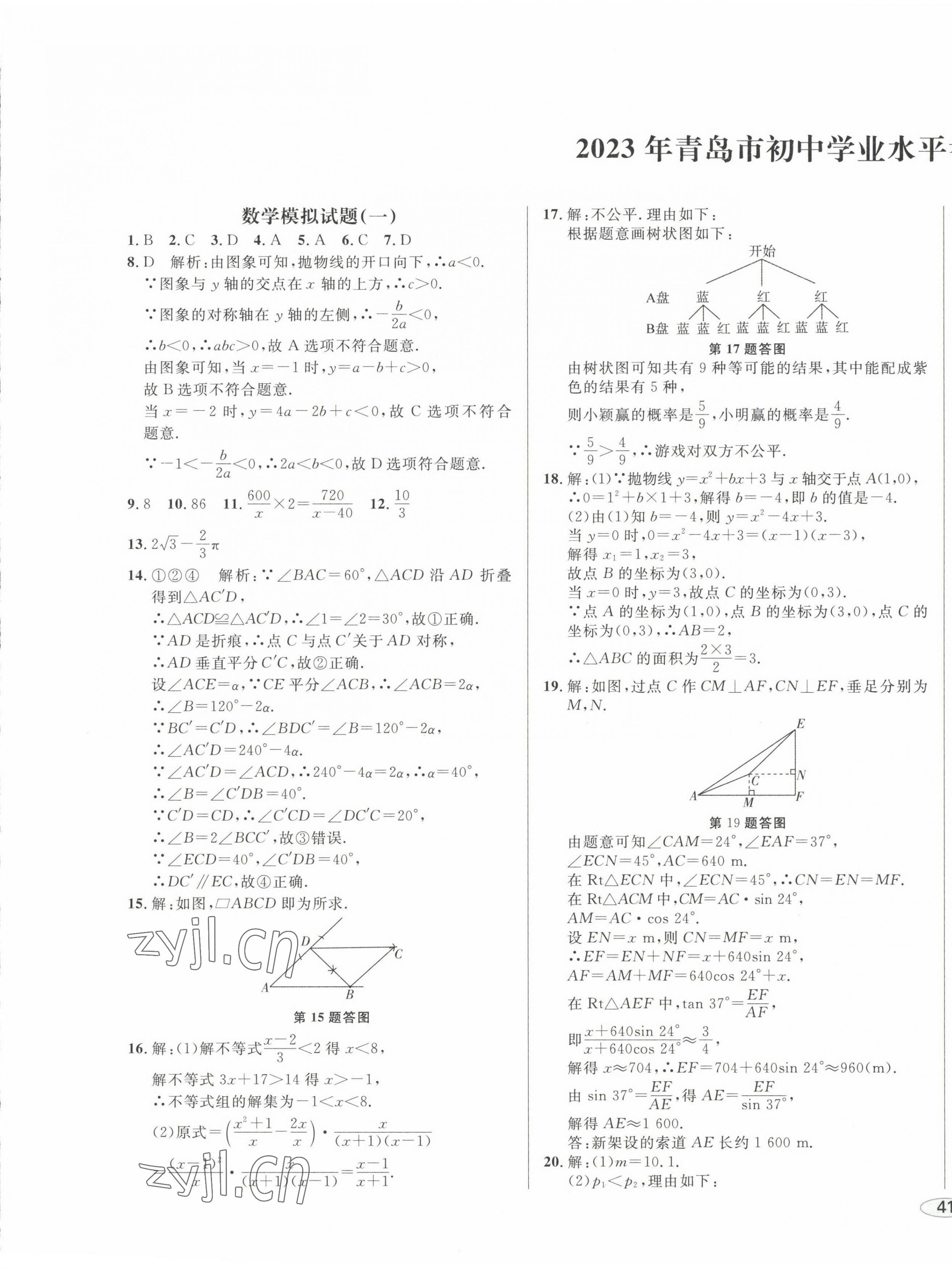 2023年中考考什么中考沖刺模擬卷數(shù)學(xué) 第1頁(yè)