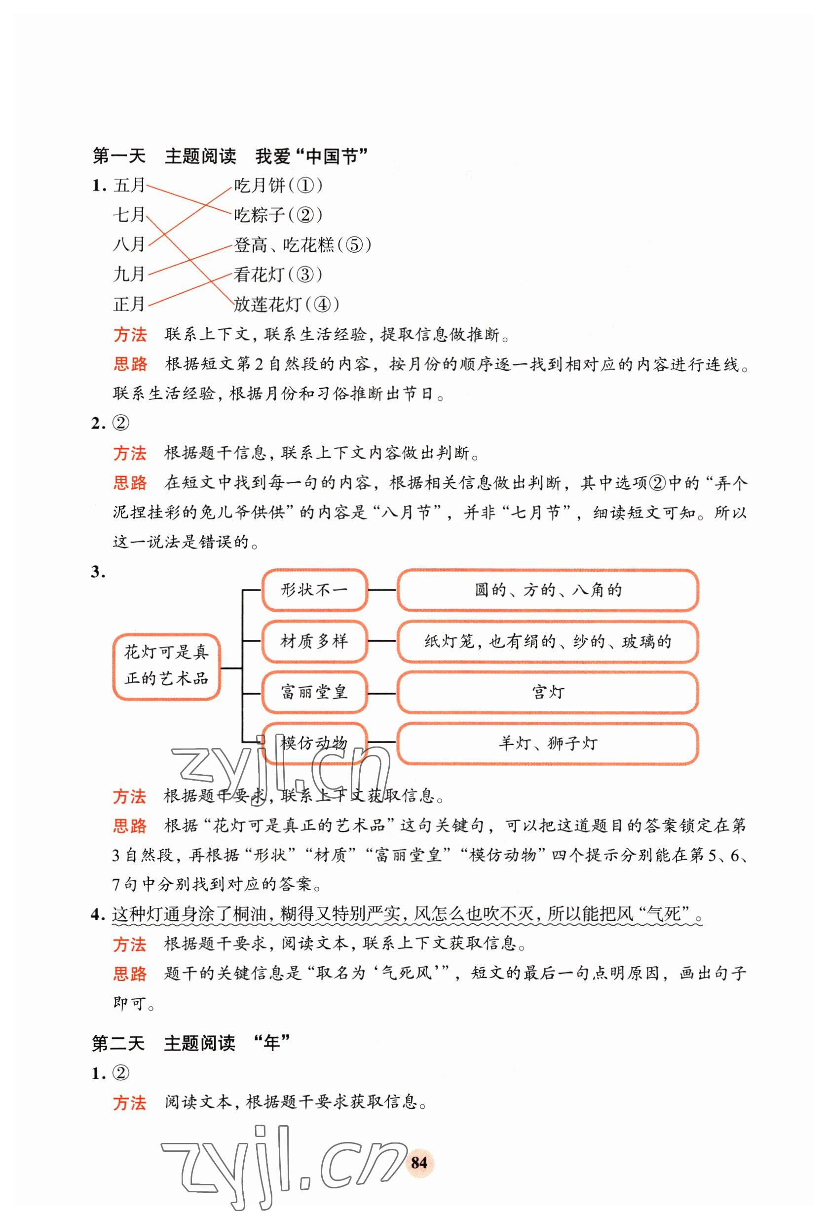 2023年知行合寒假阅读与习训二年级语文 参考答案第2页