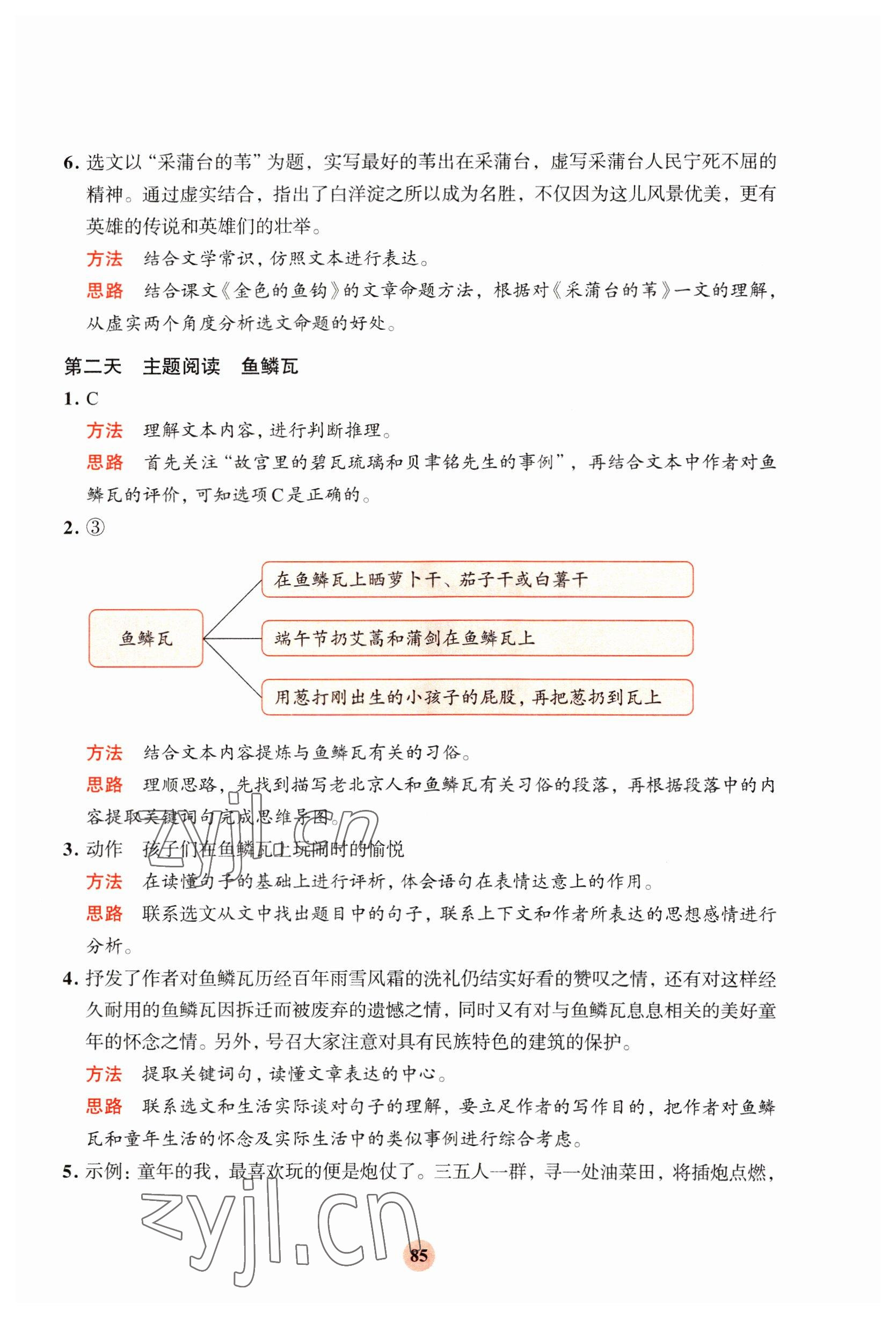 2023年知行合寒假閱讀與習(xí)訓(xùn)六年級(jí)語(yǔ)文 參考答案第3頁(yè)