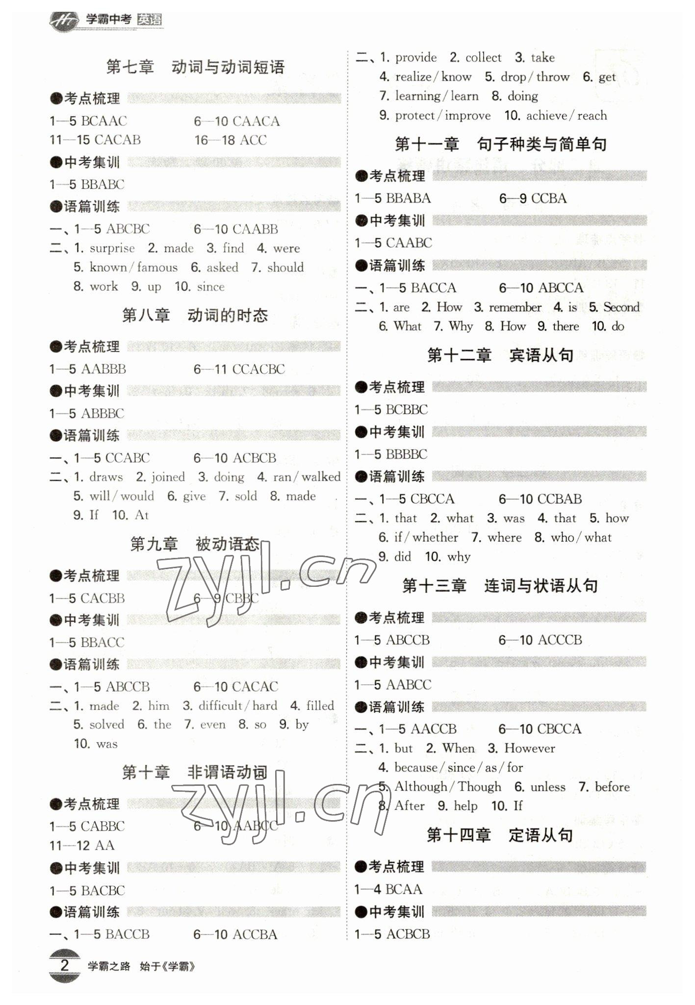 2023年翰庭學霸英語中考廣東專版 第2頁