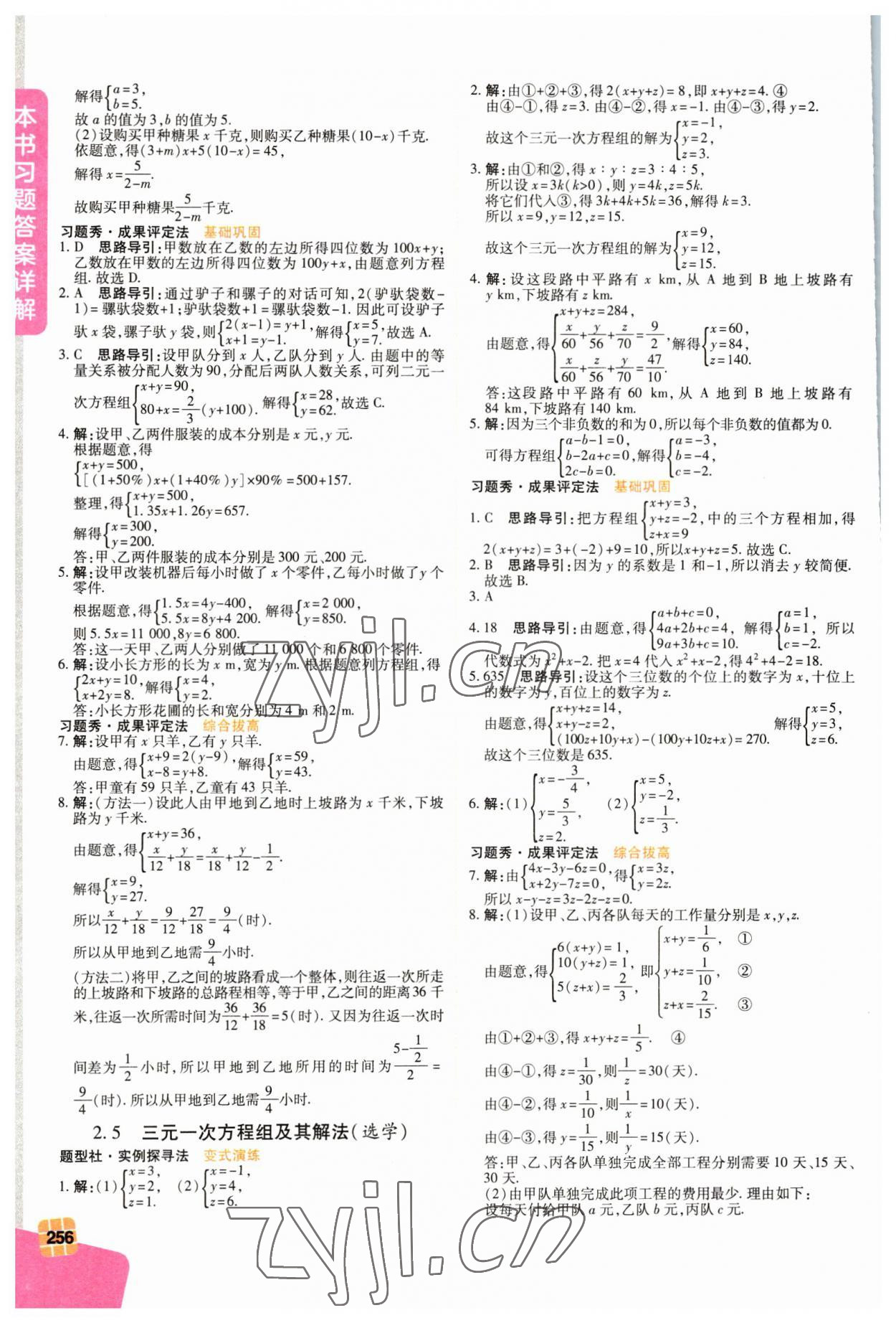 2023年倍速學(xué)習(xí)法七年級(jí)數(shù)學(xué)下冊(cè)浙教版 第8頁