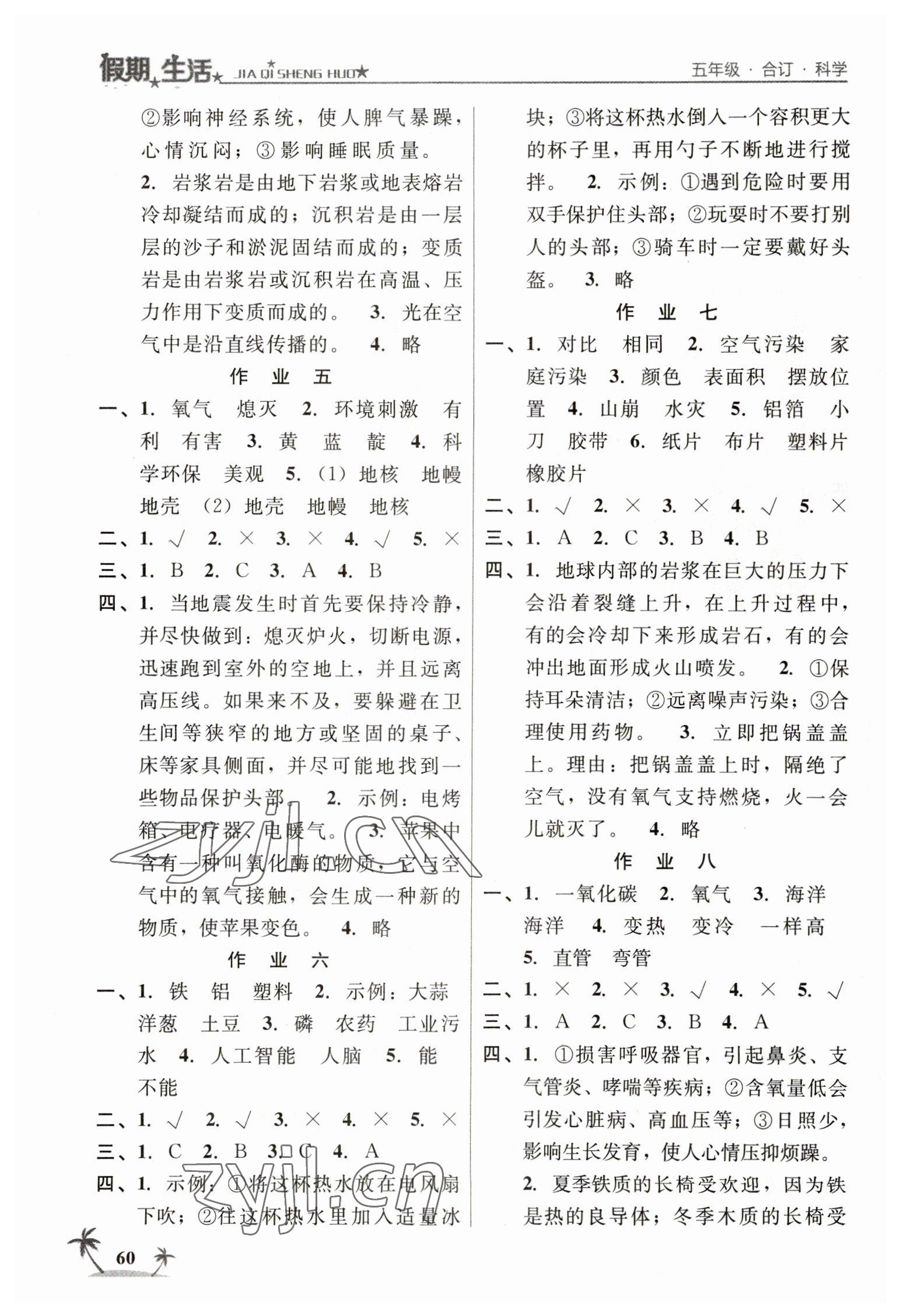 2023年假期生活五年级综合方圆电子音像出版社 第2页