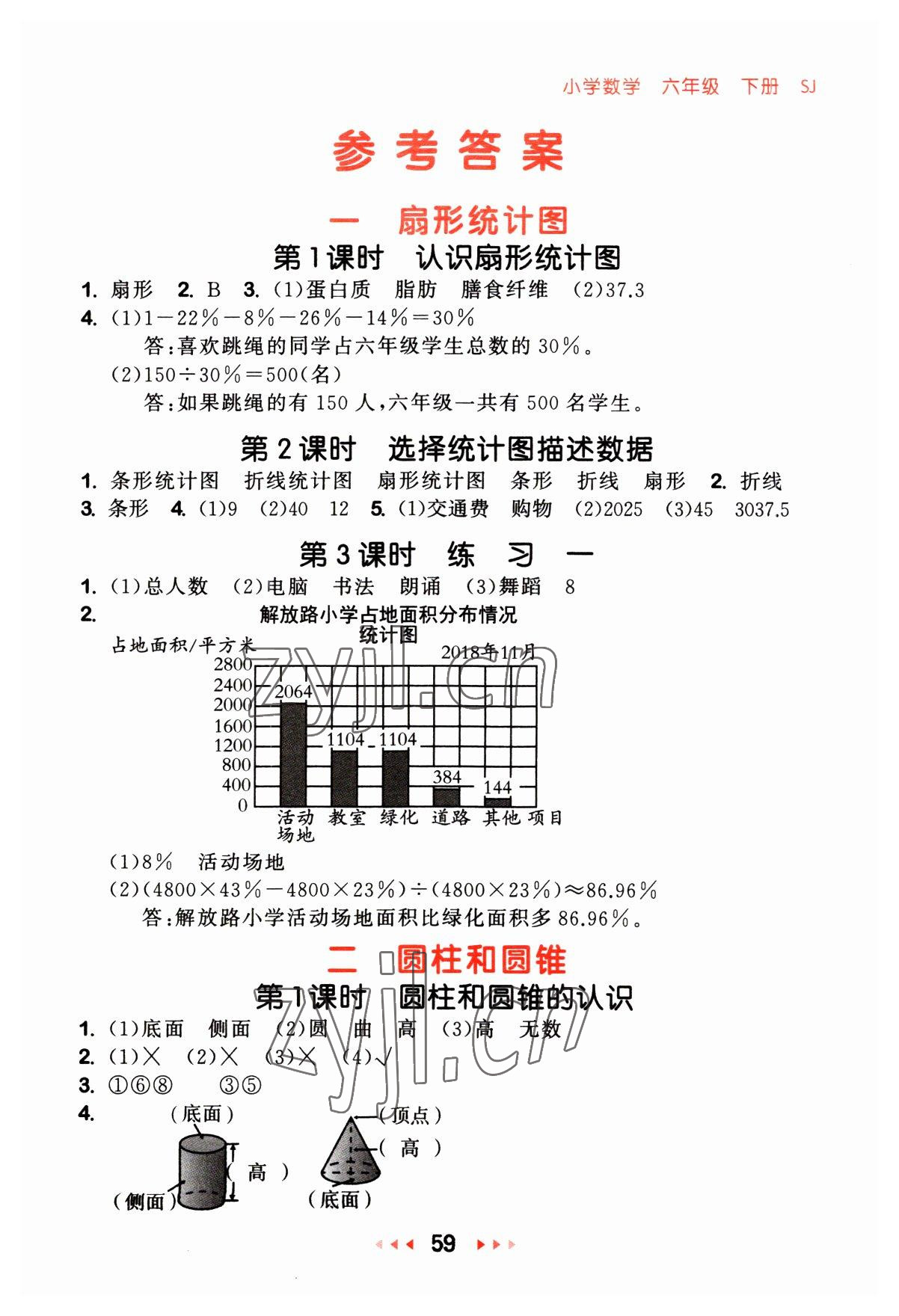 2023年53隨堂測(cè)六年級(jí)數(shù)學(xué)下冊(cè)蘇教版 第1頁