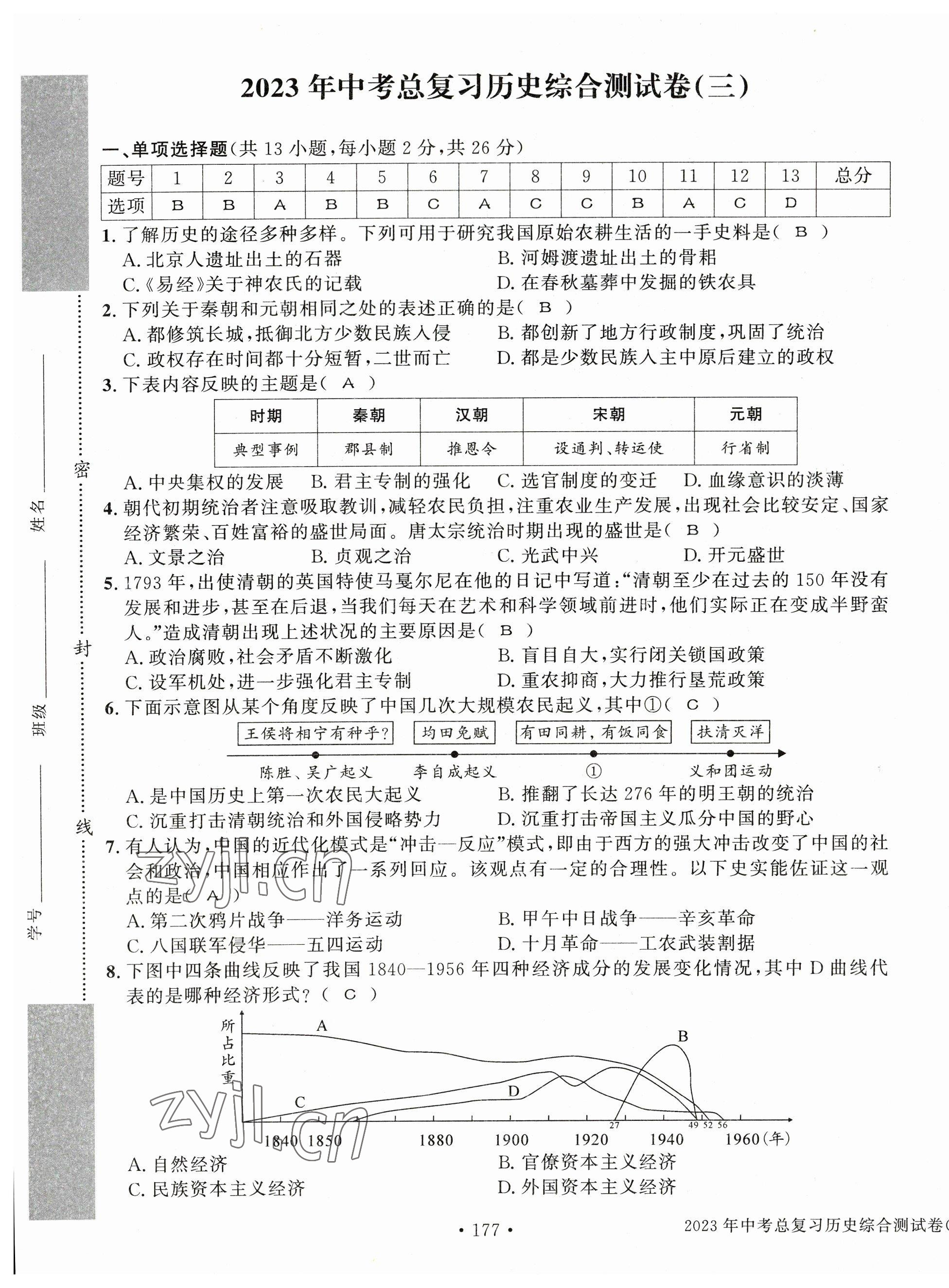 2023年中考总复习长江出版社历史 第21页