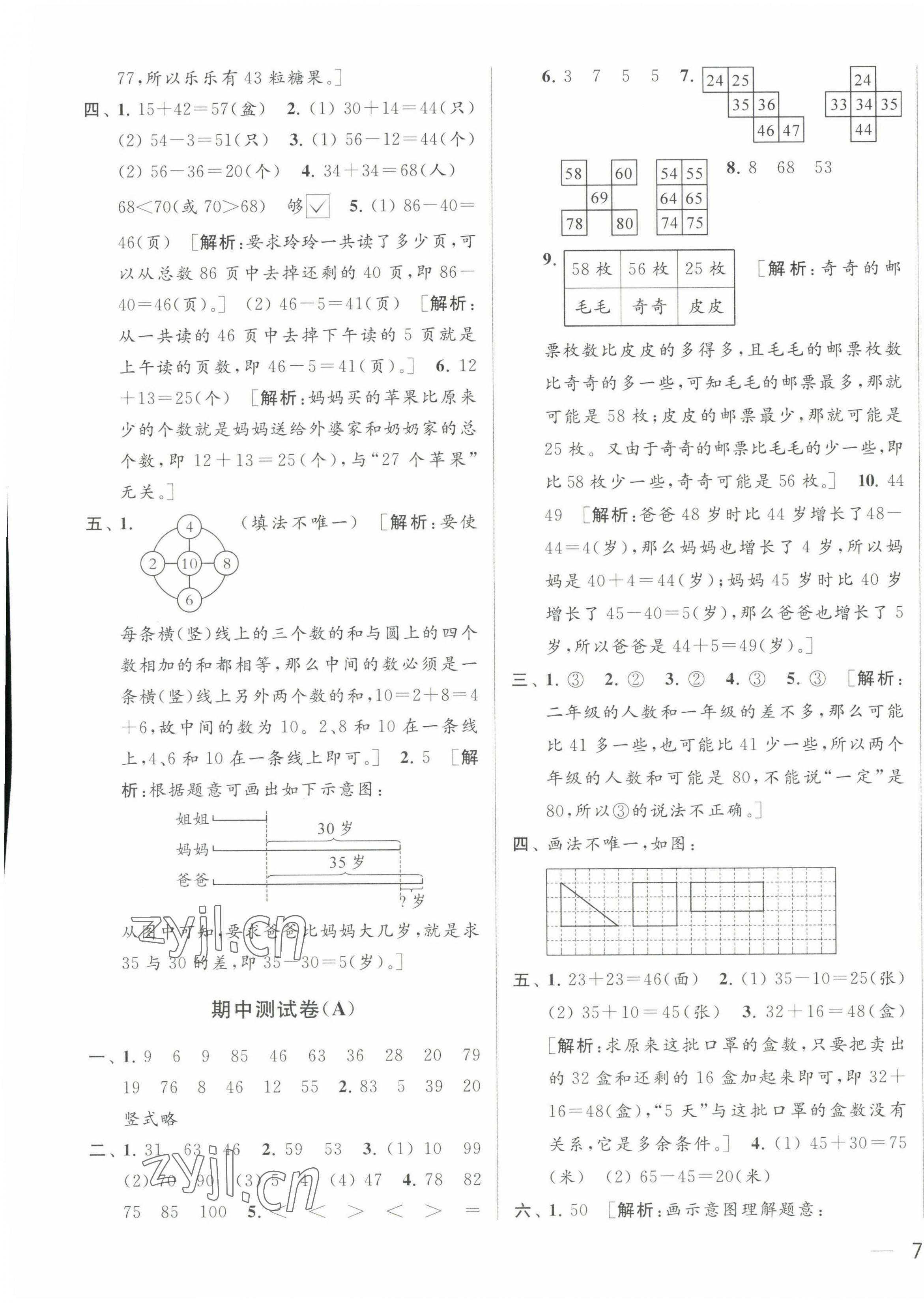 2023年同步跟踪全程检测一年级数学下册苏教版 第5页