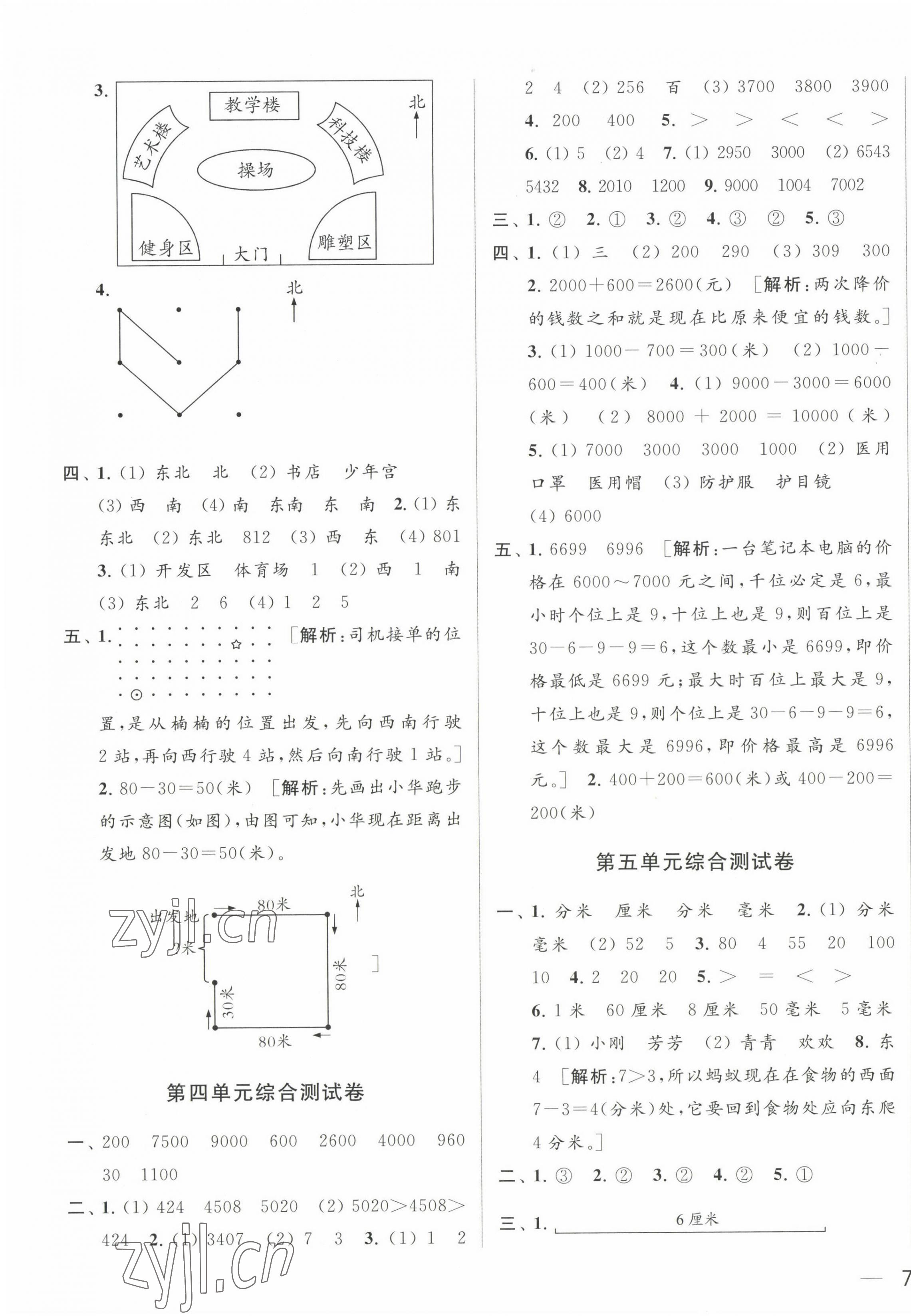 2023年同步跟蹤全程檢測二年級數(shù)學(xué)下冊蘇教版 第3頁