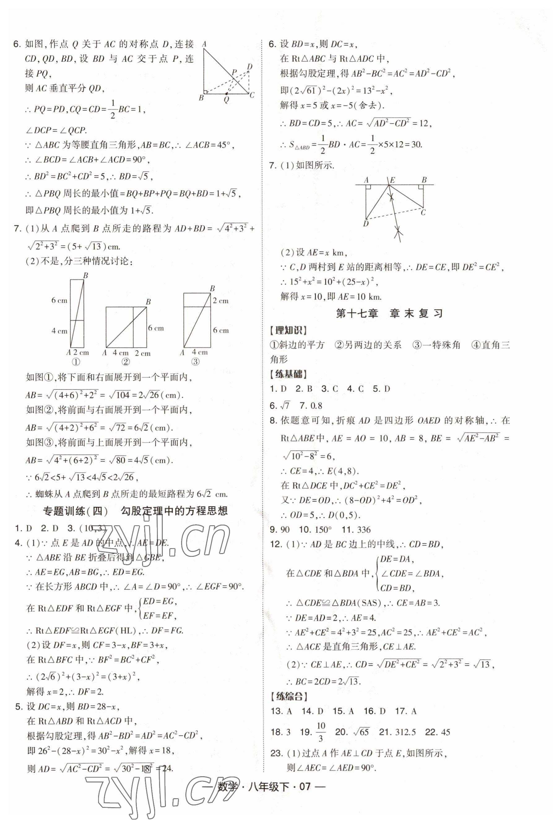 2023年经纶学典课时作业八年级数学下册人教版 第7页