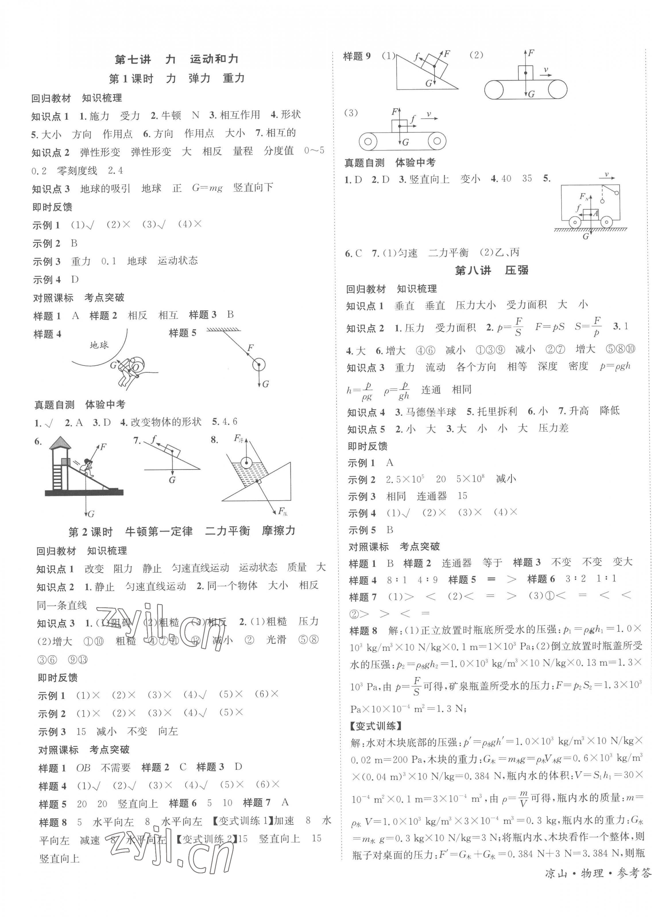 2023年國華考試中考總動(dòng)員物理涼山專版 第3頁