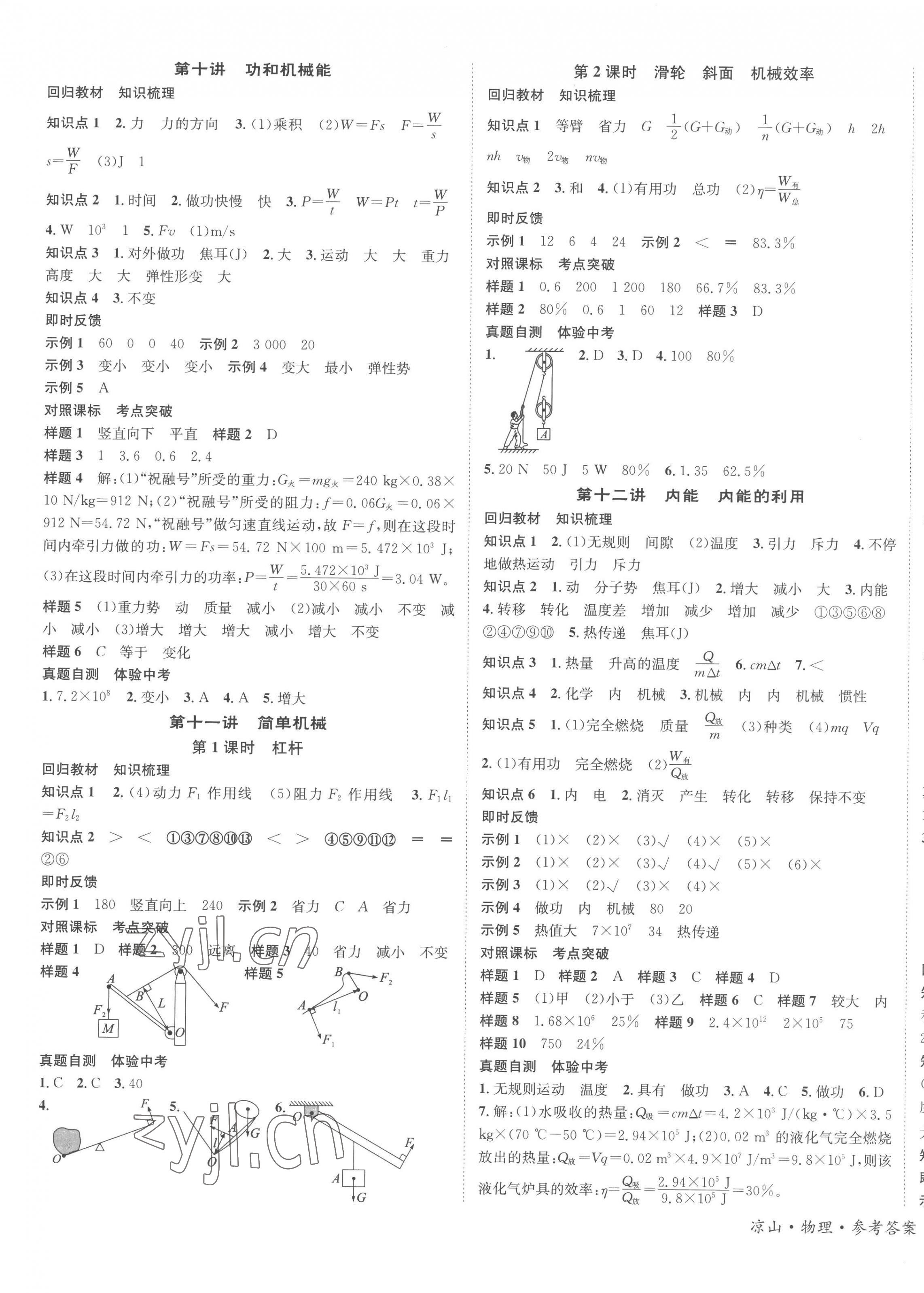 2023年国华考试中考总动员物理凉山专版 第5页