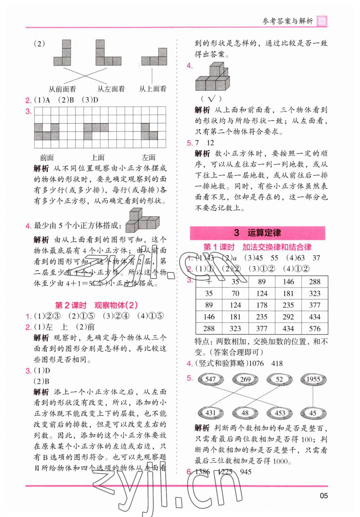 2023年木頭馬分層課課練四年級數(shù)學(xué)下冊人教版 第5頁