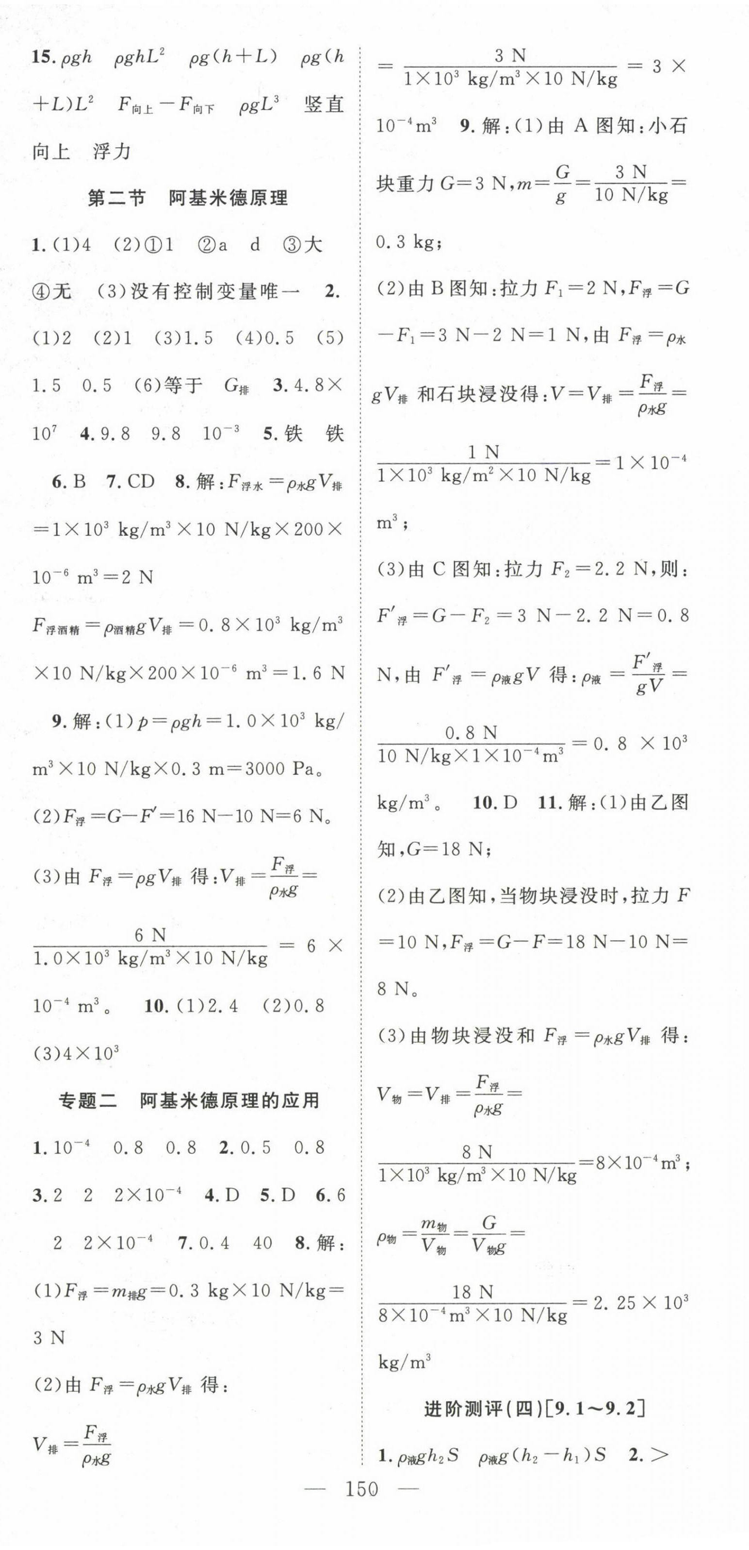 2023年名師學(xué)案八年級(jí)物理下冊(cè)滬科版 第6頁(yè)