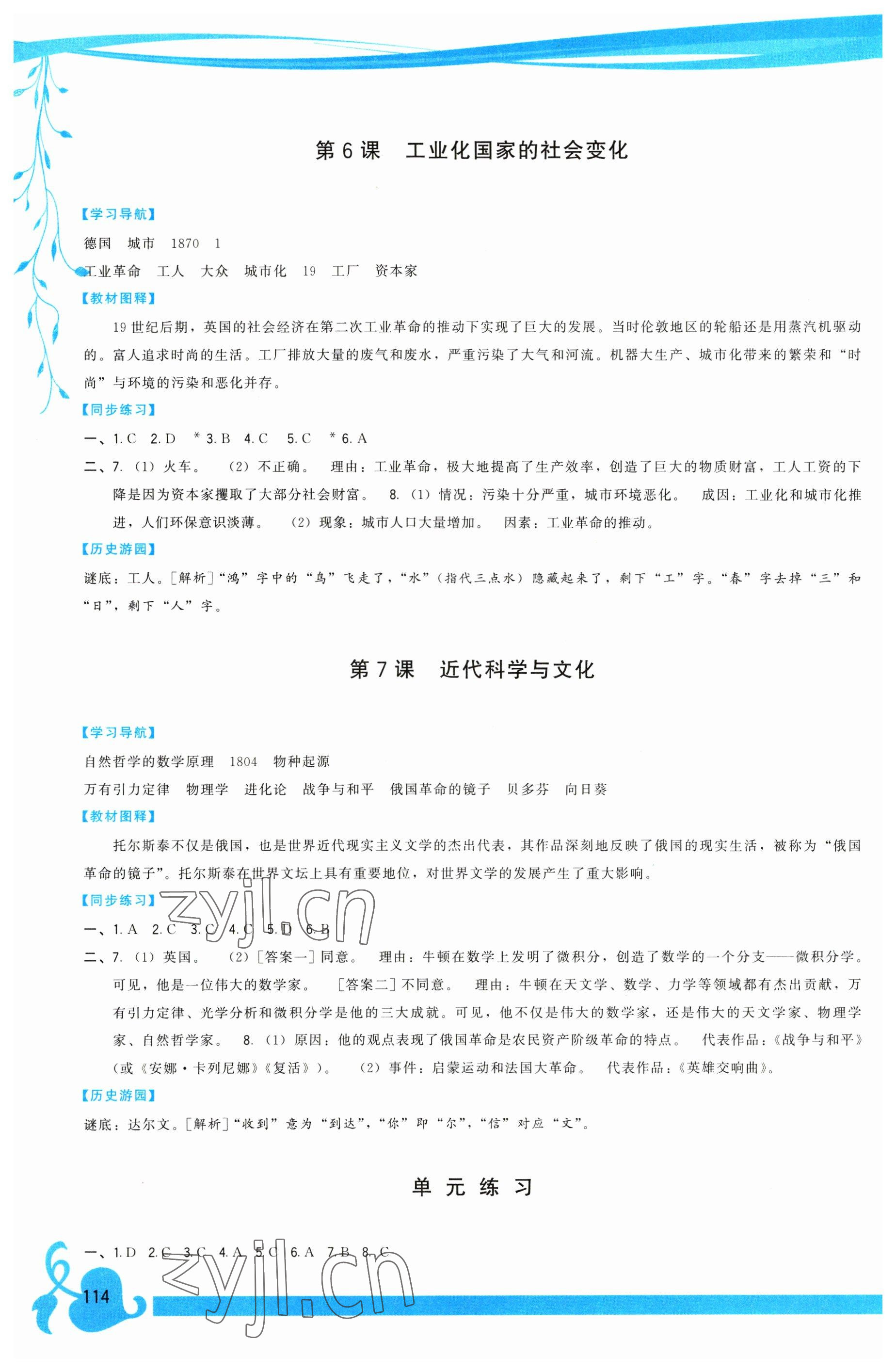 2023年顶尖课课练九年级历史下册人教版 第4页