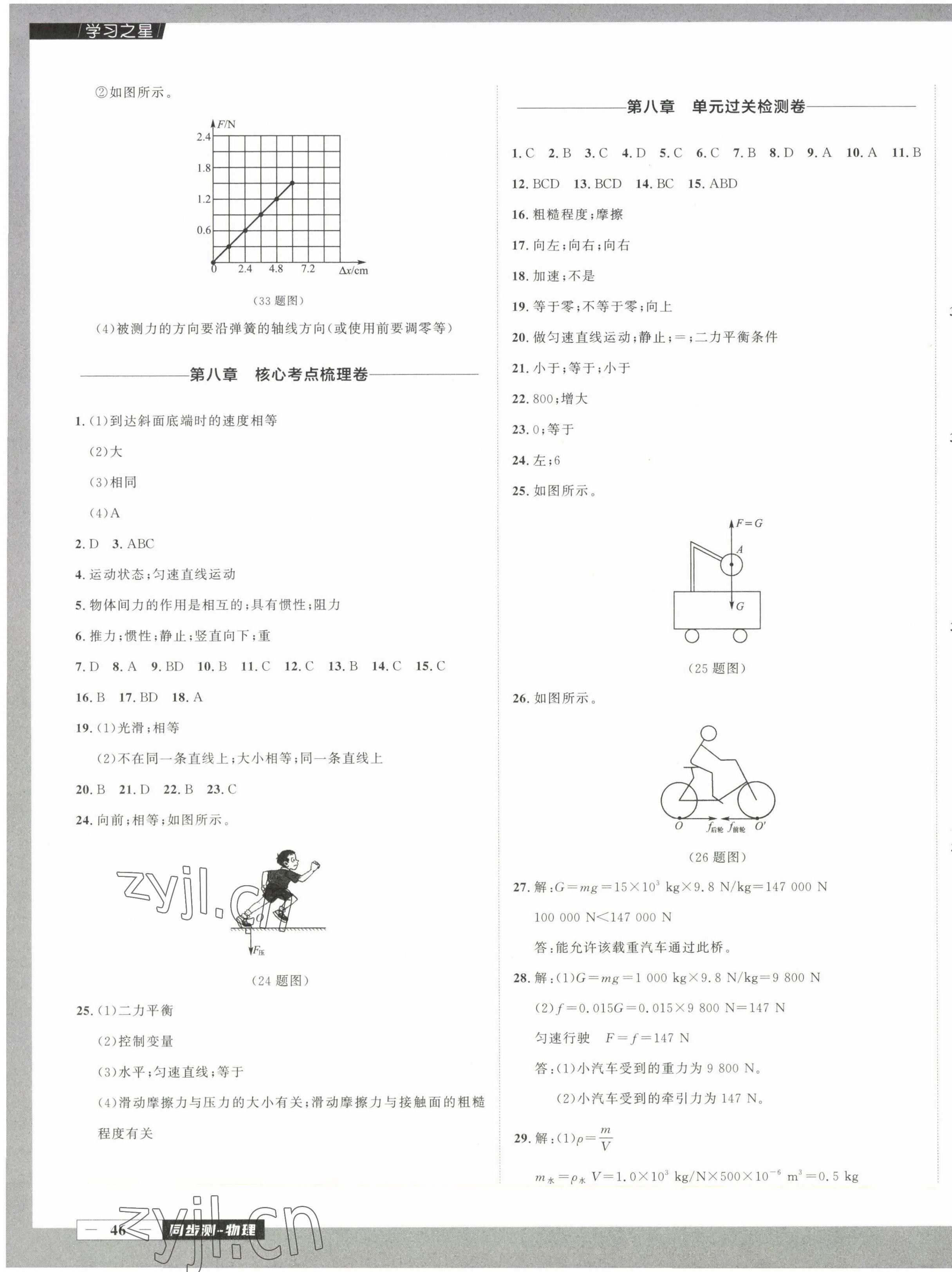 2023年中考快递同步检测八年级物理下册人教版大连专版 第3页