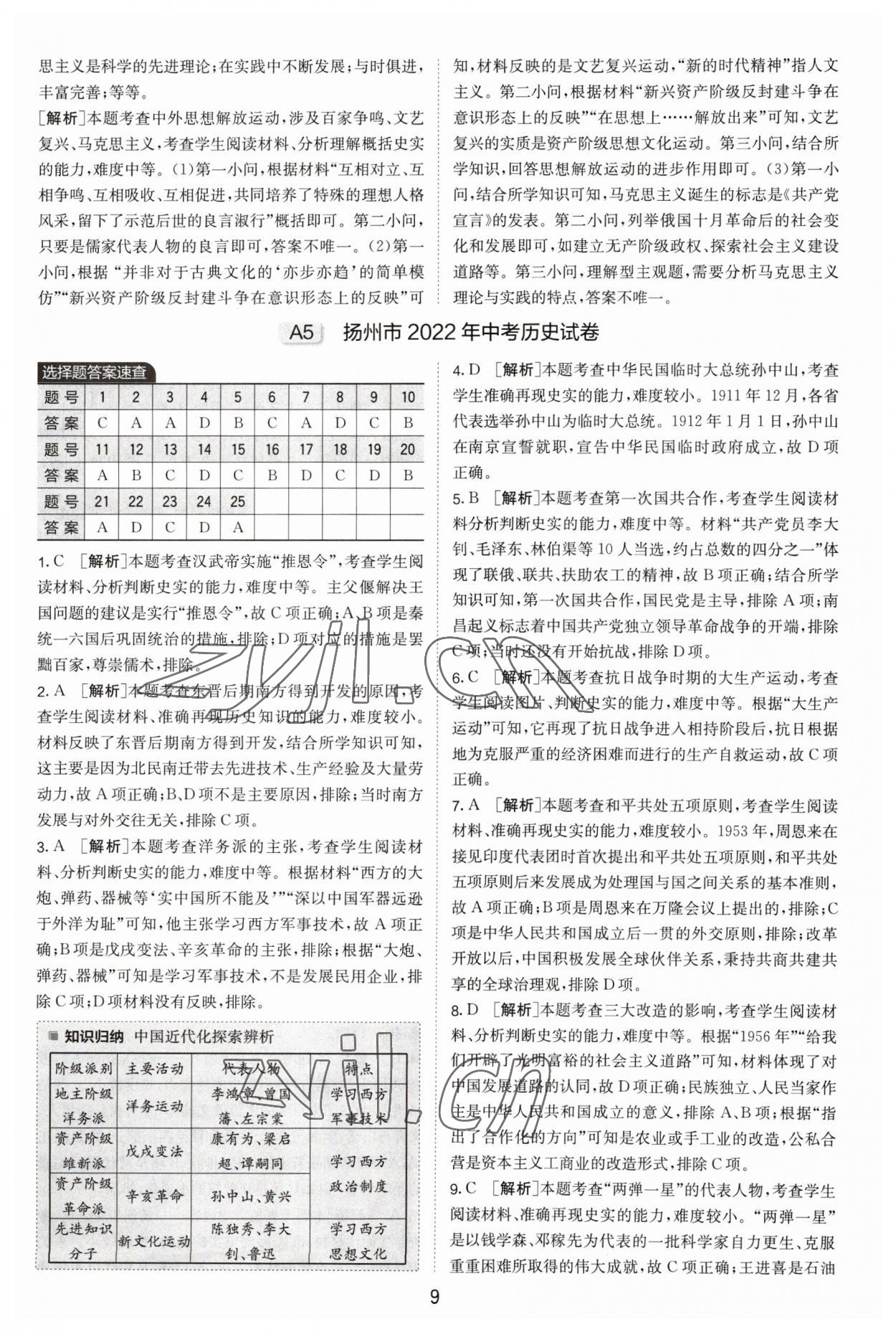 2023年江蘇13大市中考試卷精選歷史 第9頁