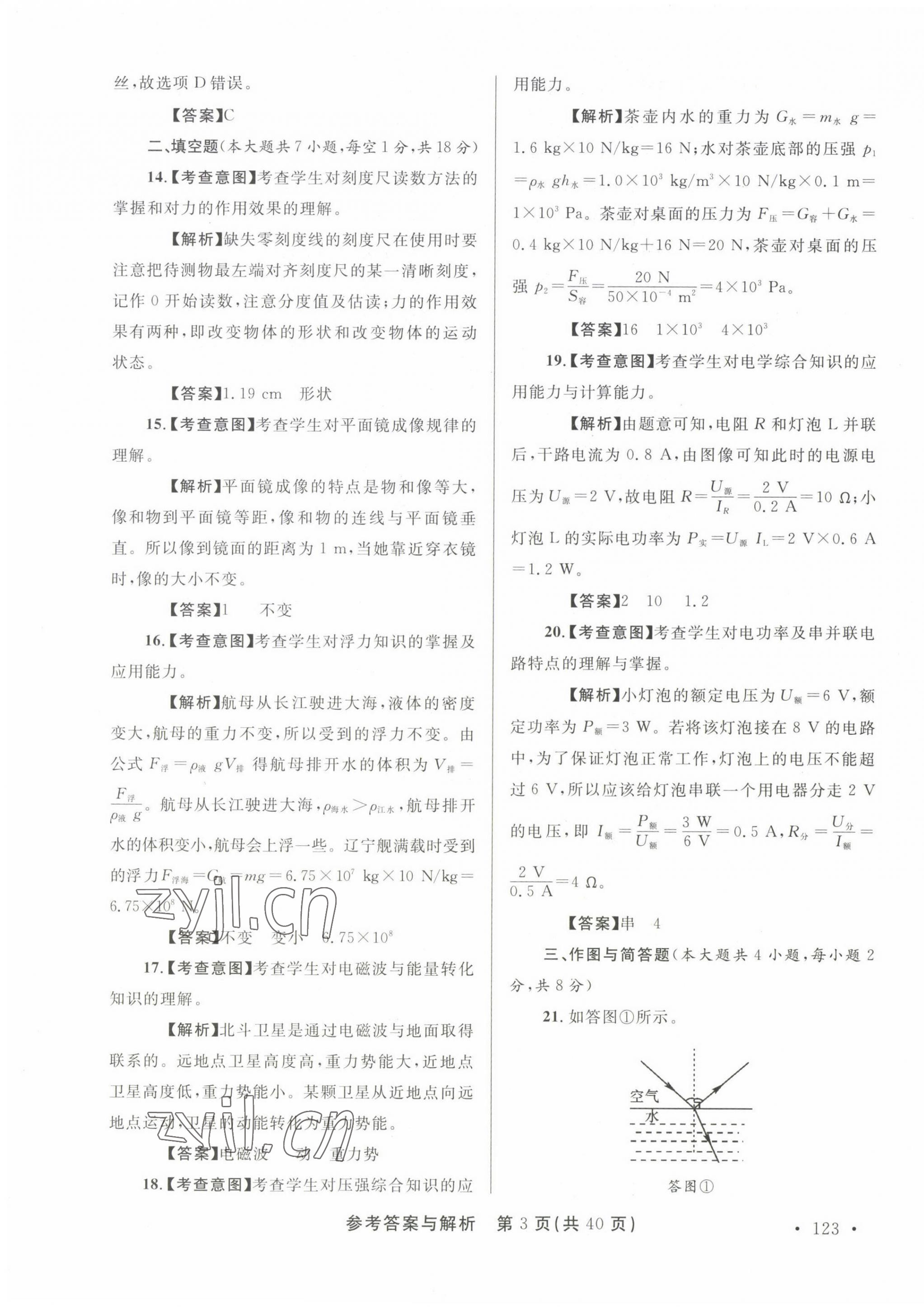 2023年青海省中考模擬試卷物理 第3頁