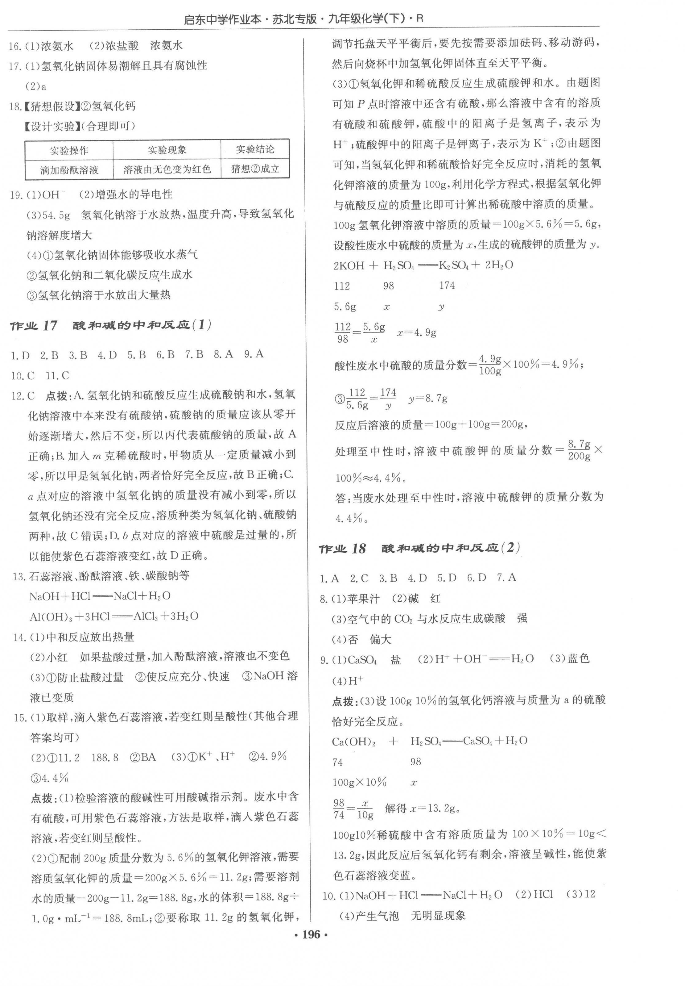 2023年啟東中學(xué)作業(yè)本九年級(jí)化學(xué)下冊(cè)人教版蘇北專版 第6頁(yè)