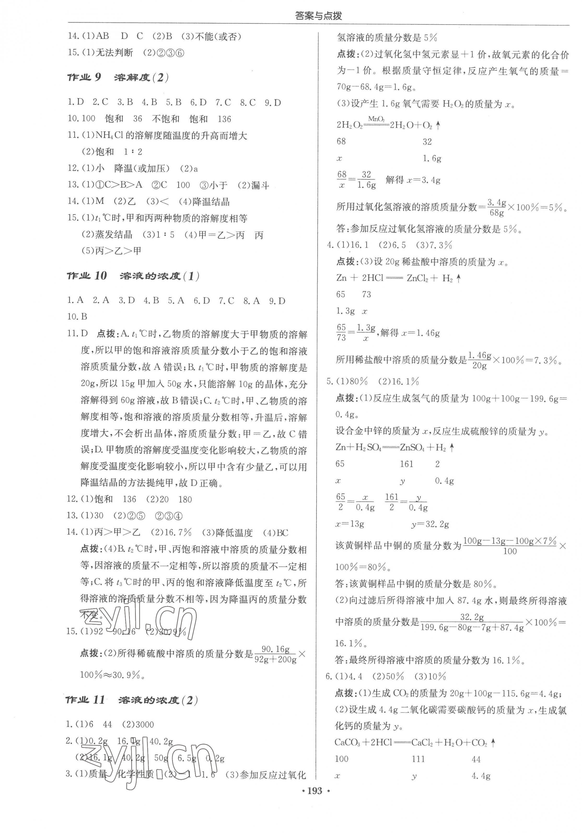 2023年啟東中學(xué)作業(yè)本九年級化學(xué)下冊人教版蘇北專版 第3頁