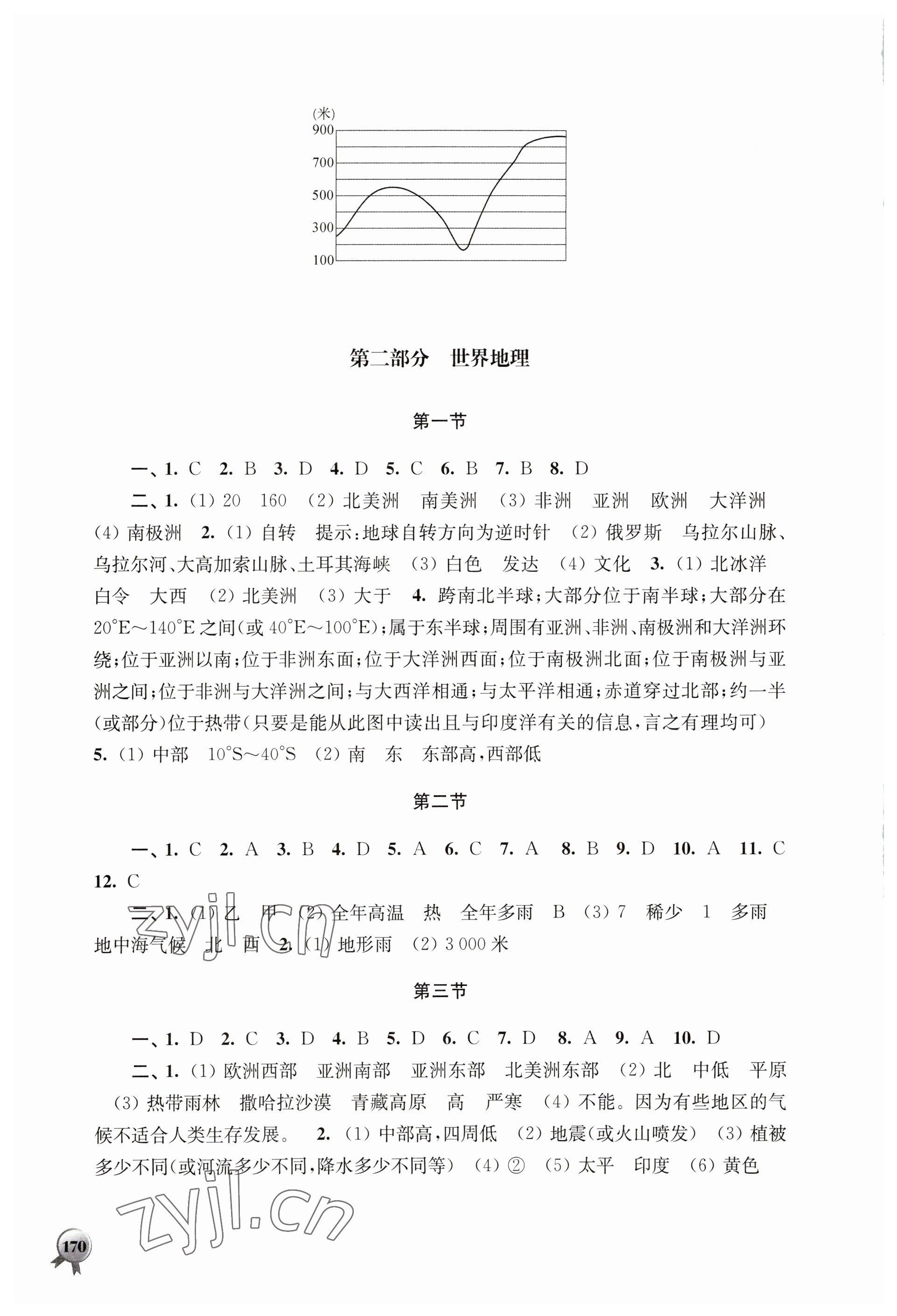 2023年初中復(fù)習(xí)指導(dǎo)地理生物 參考答案第2頁(yè)