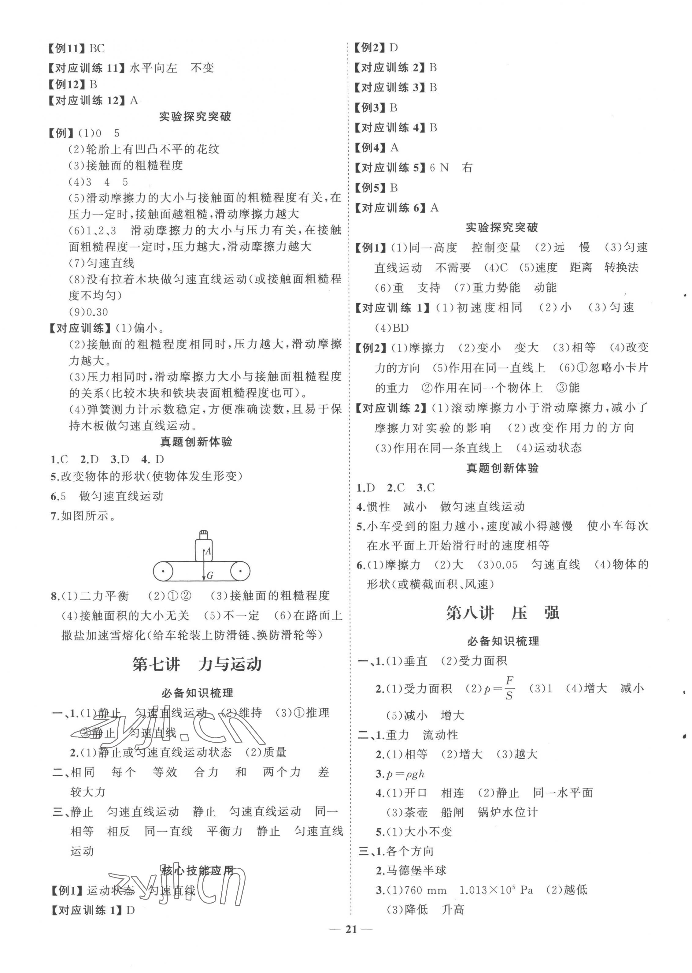 2023年初中總復(fù)習(xí)手冊山東人民出版社物理滬科版 第5頁